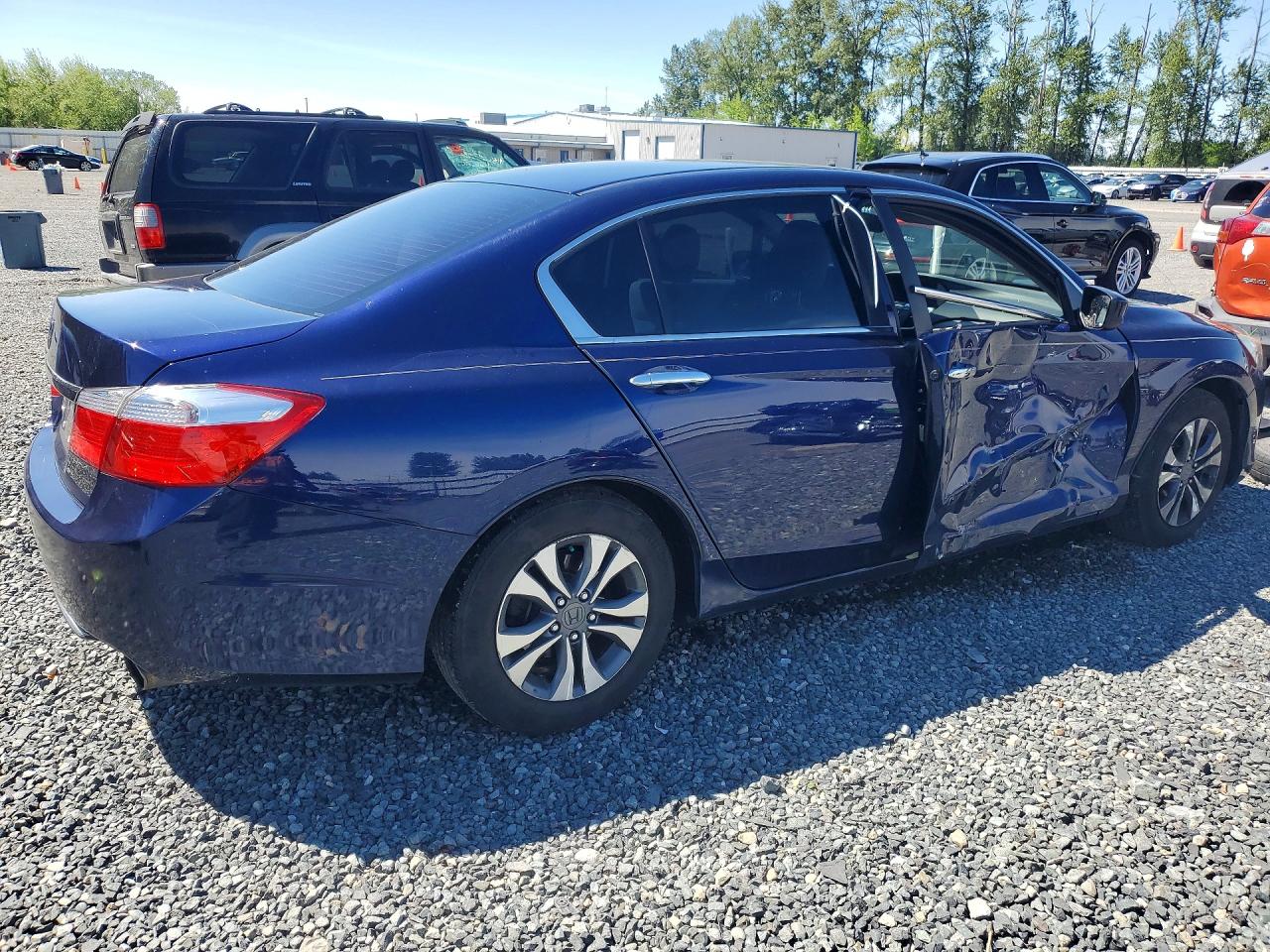 2013 Honda Accord Lx Blue vin: 1HGCR2F38DA140797