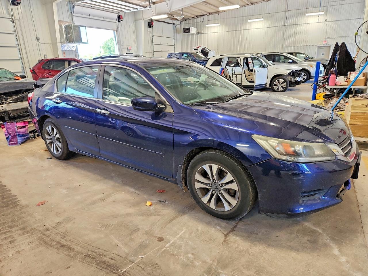 2013 Honda Accord Lx Blue vin: 1HGCR2F38DA173623