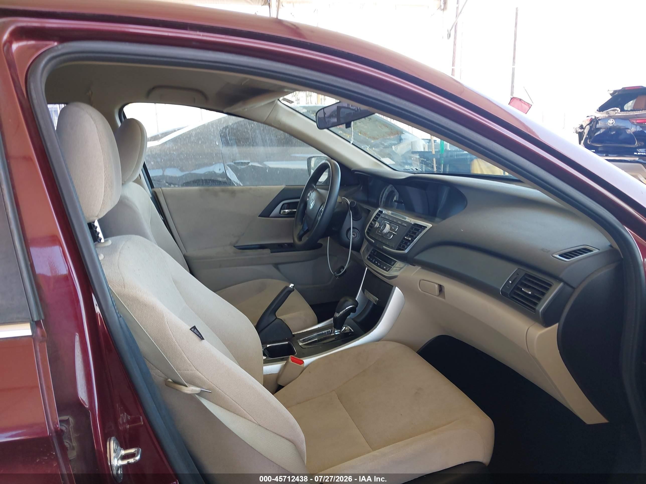 2013 Honda Accord Lx Burgundy vin: 1HGCR2F38DA180815