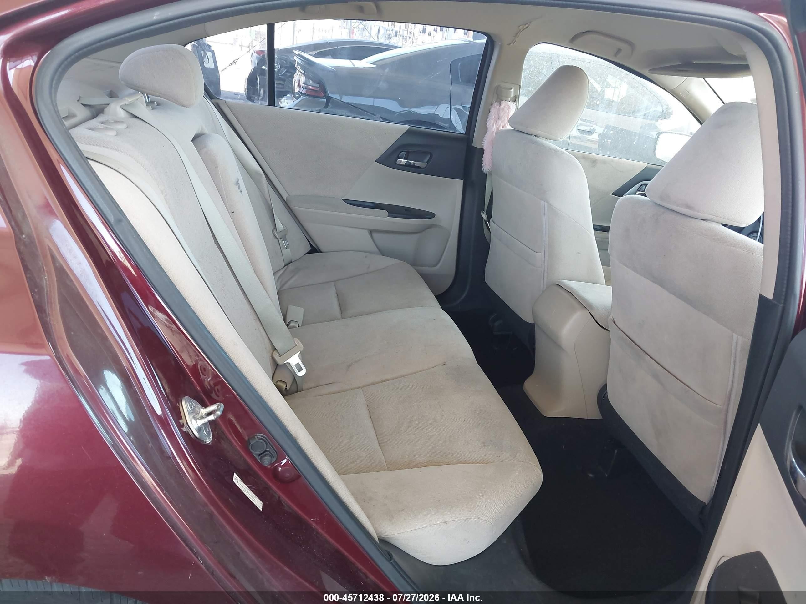 2013 Honda Accord Lx Burgundy vin: 1HGCR2F38DA180815