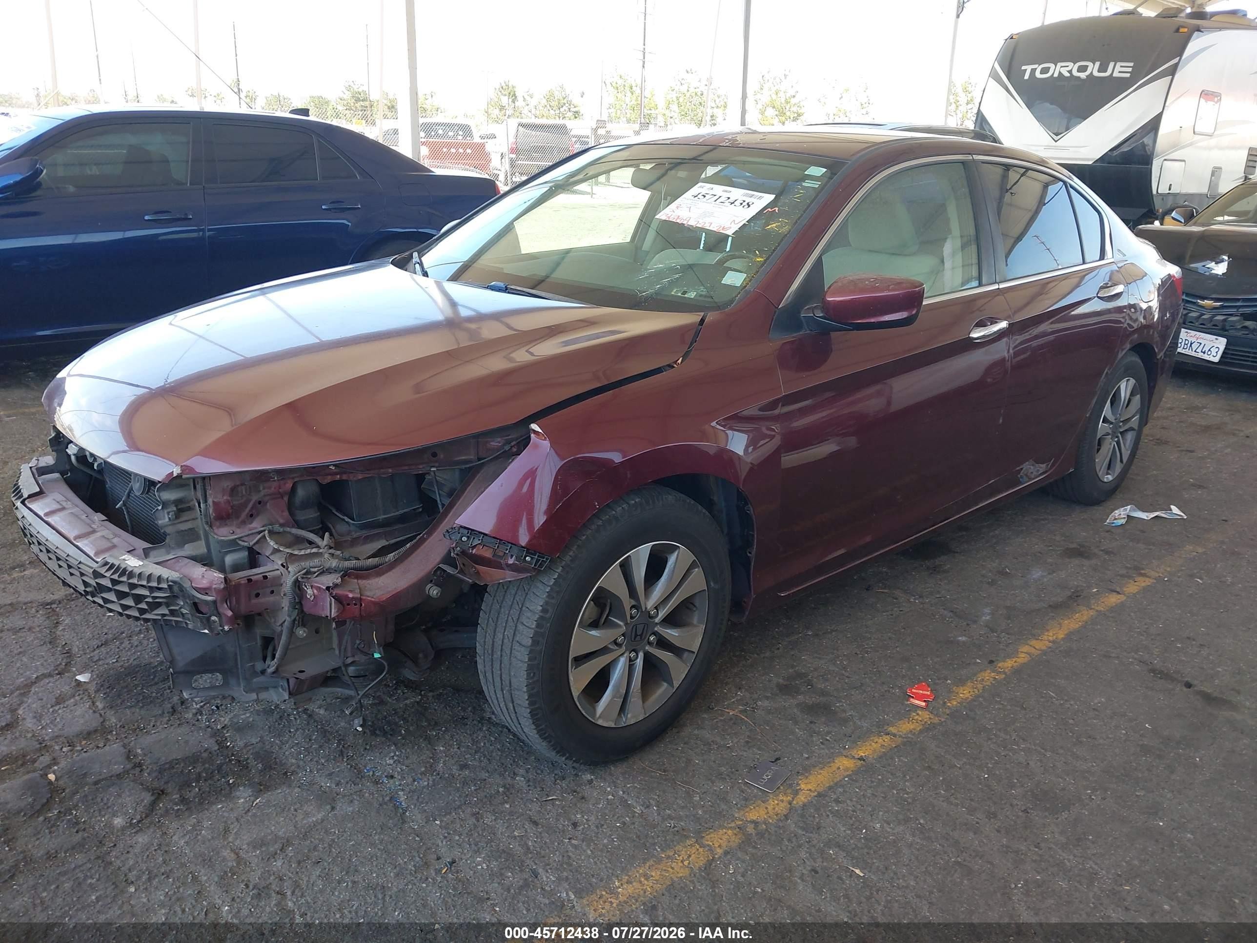 2013 Honda Accord Lx Burgundy vin: 1HGCR2F38DA180815