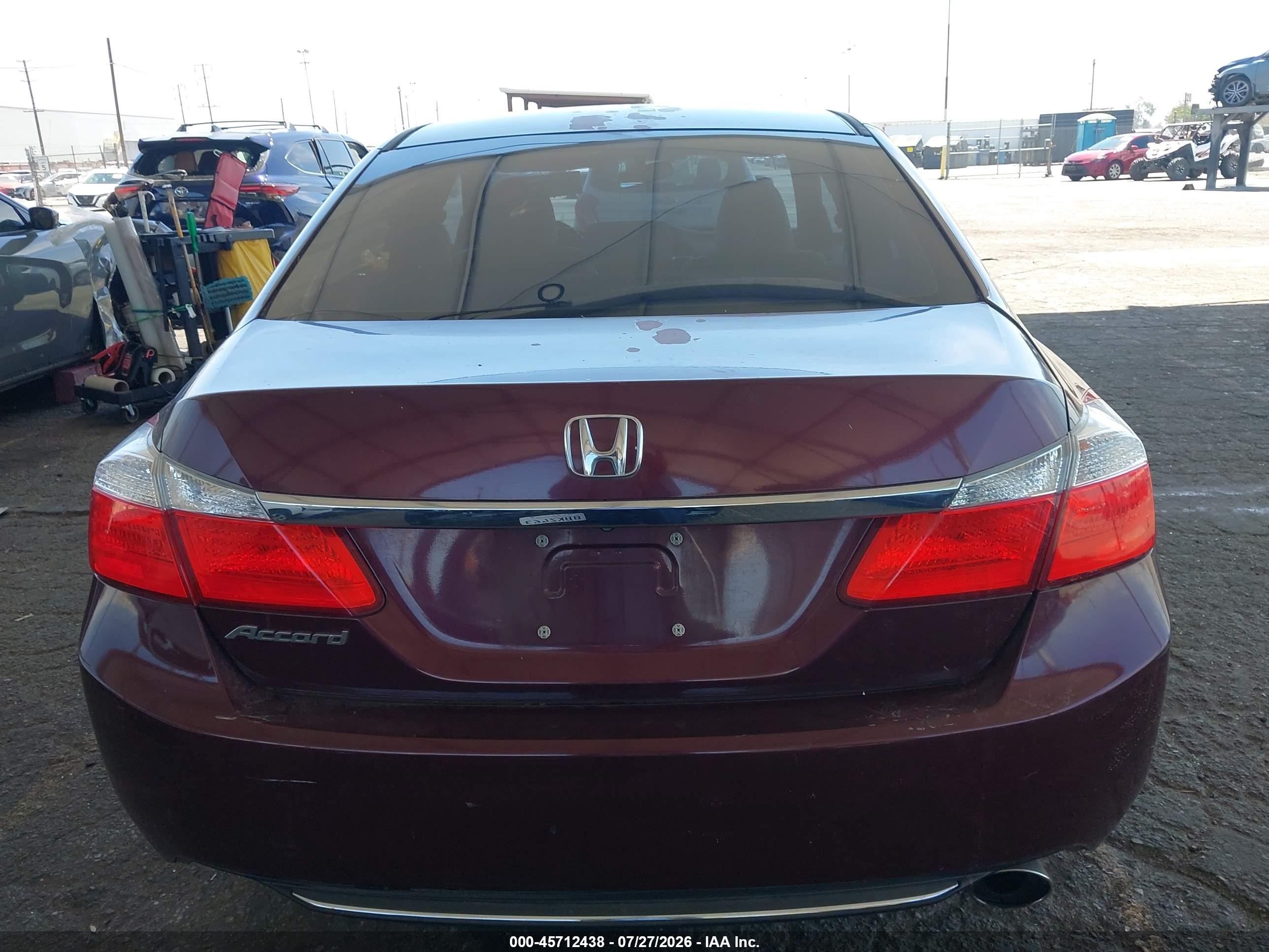 2013 Honda Accord Lx Burgundy vin: 1HGCR2F38DA180815