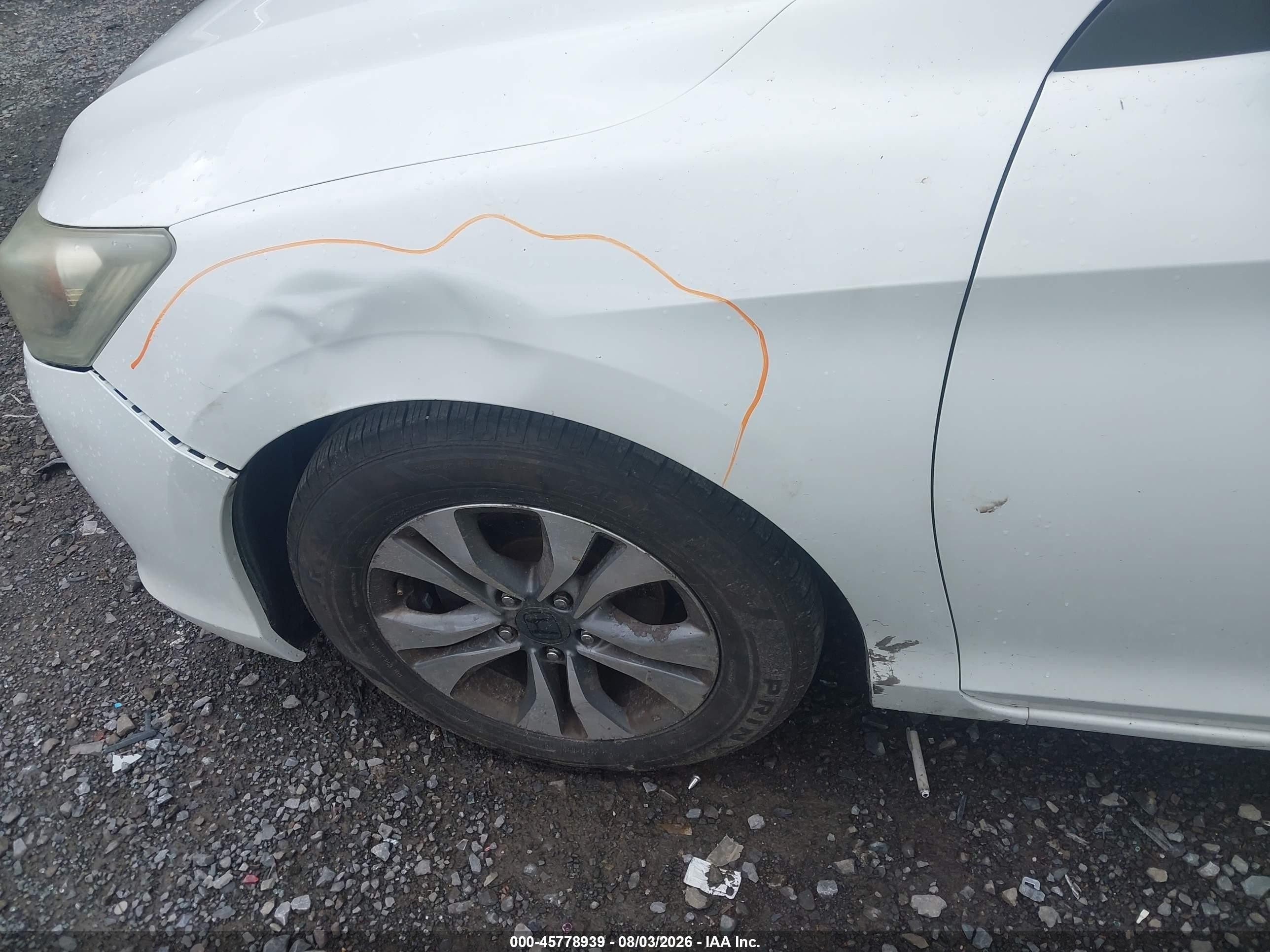 2013 Honda Accord Lx White vin: 1HGCR2F38DA195671