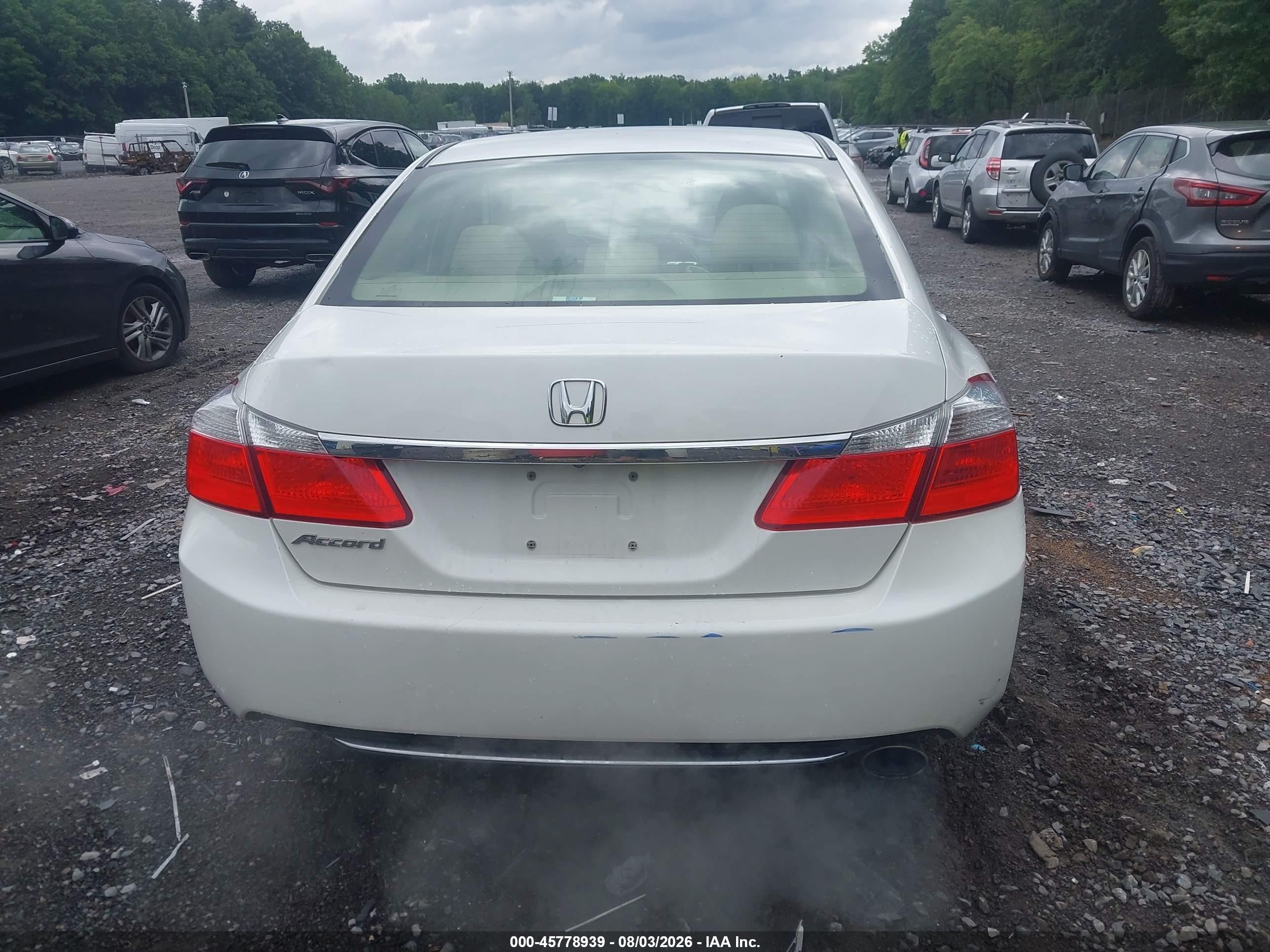 2013 Honda Accord Lx White vin: 1HGCR2F38DA195671