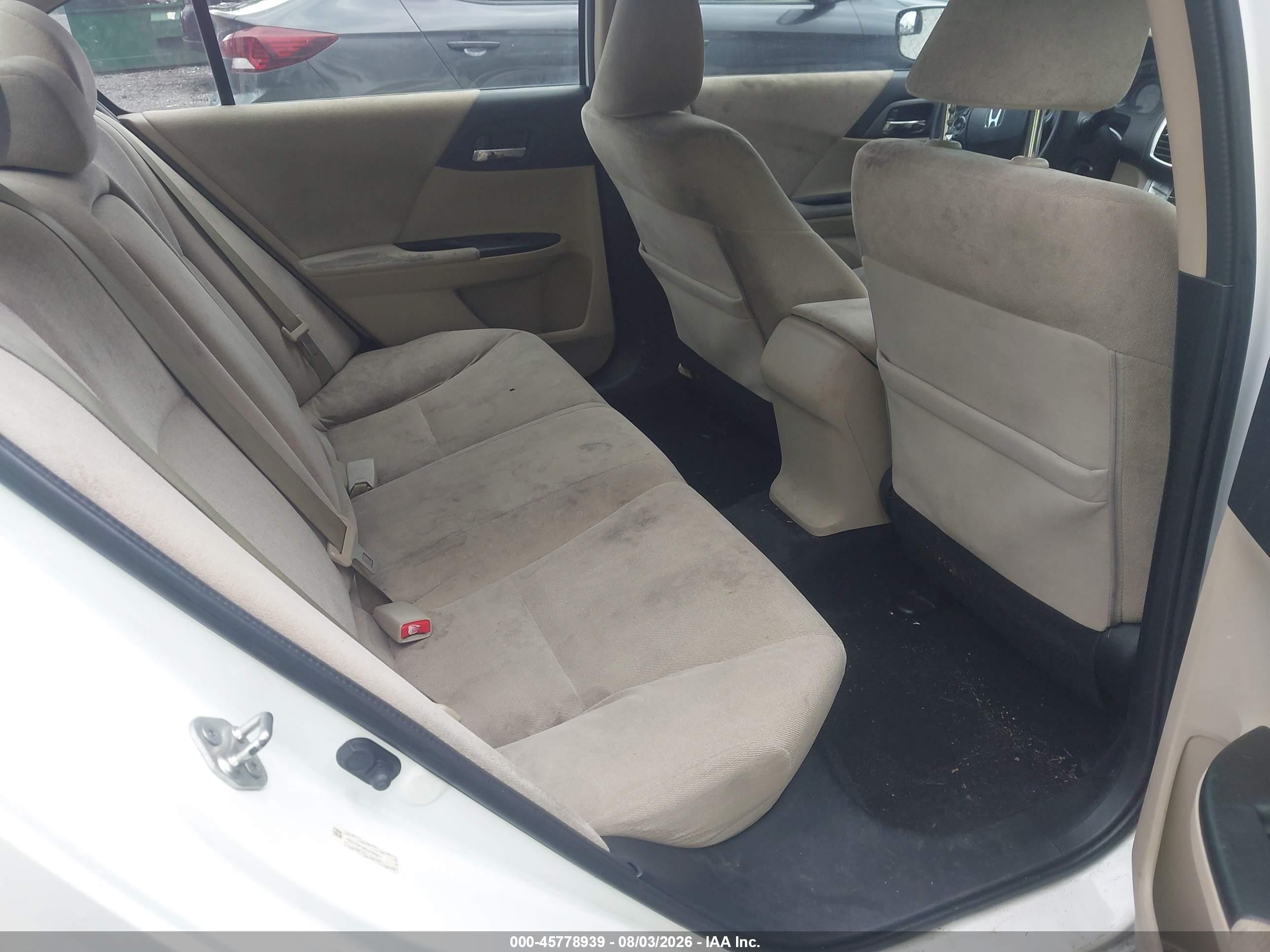 2013 Honda Accord Lx White vin: 1HGCR2F38DA195671
