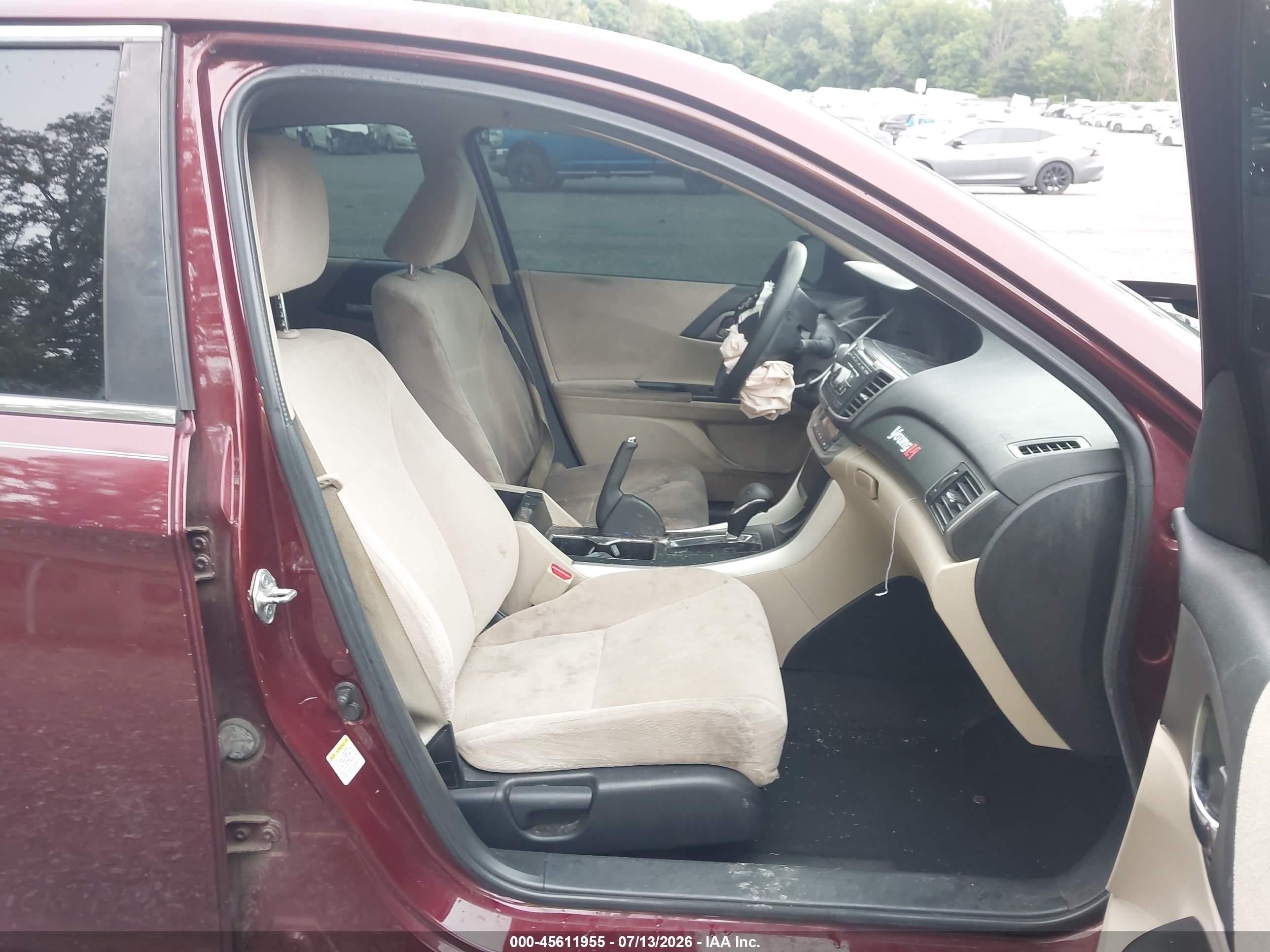 2013 Honda Accord Lx Red vin: 1HGCR2F38DA201260