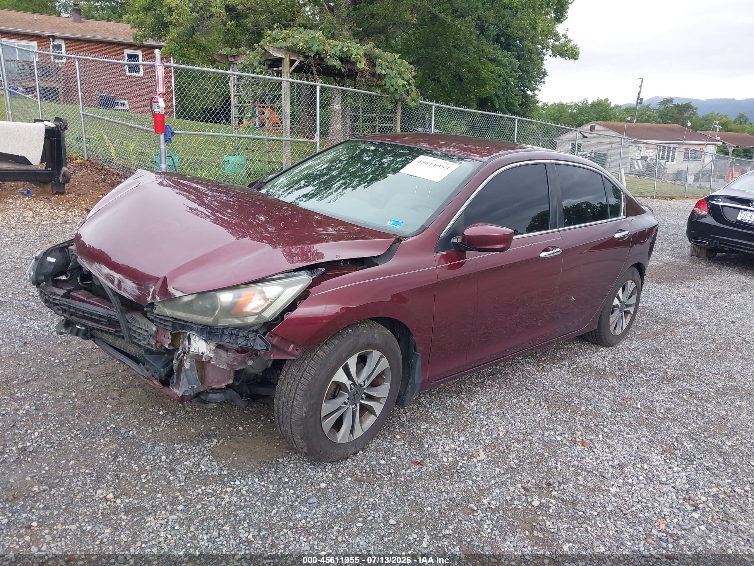 2013 Honda Accord Lx Red vin: 1HGCR2F38DA201260