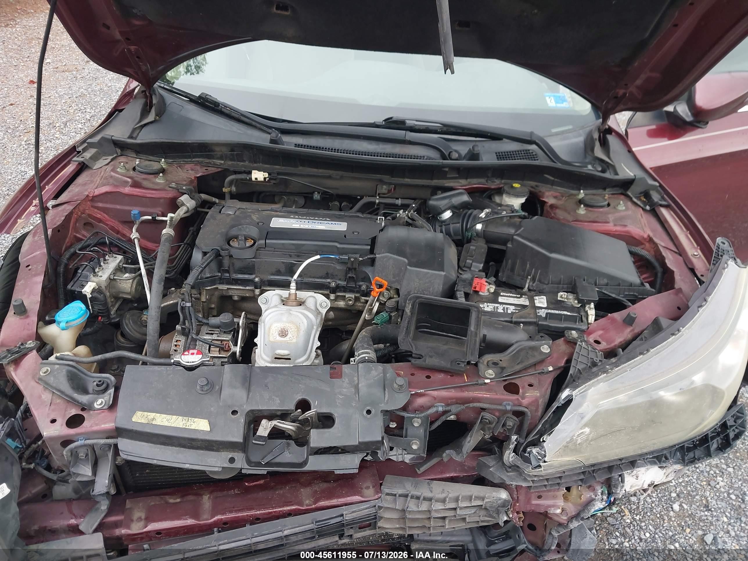 2013 Honda Accord Lx Red vin: 1HGCR2F38DA201260