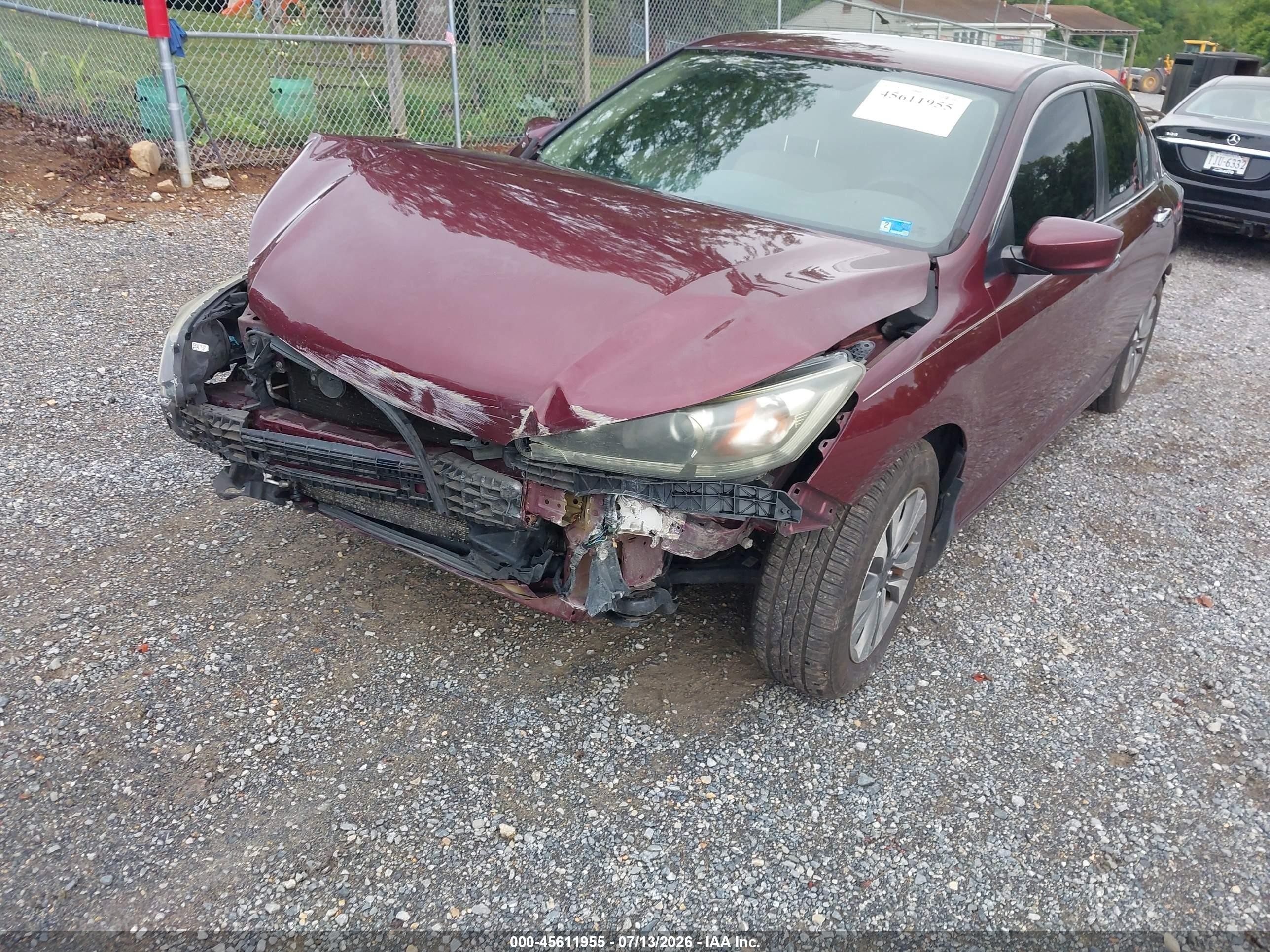 2013 Honda Accord Lx Red vin: 1HGCR2F38DA201260
