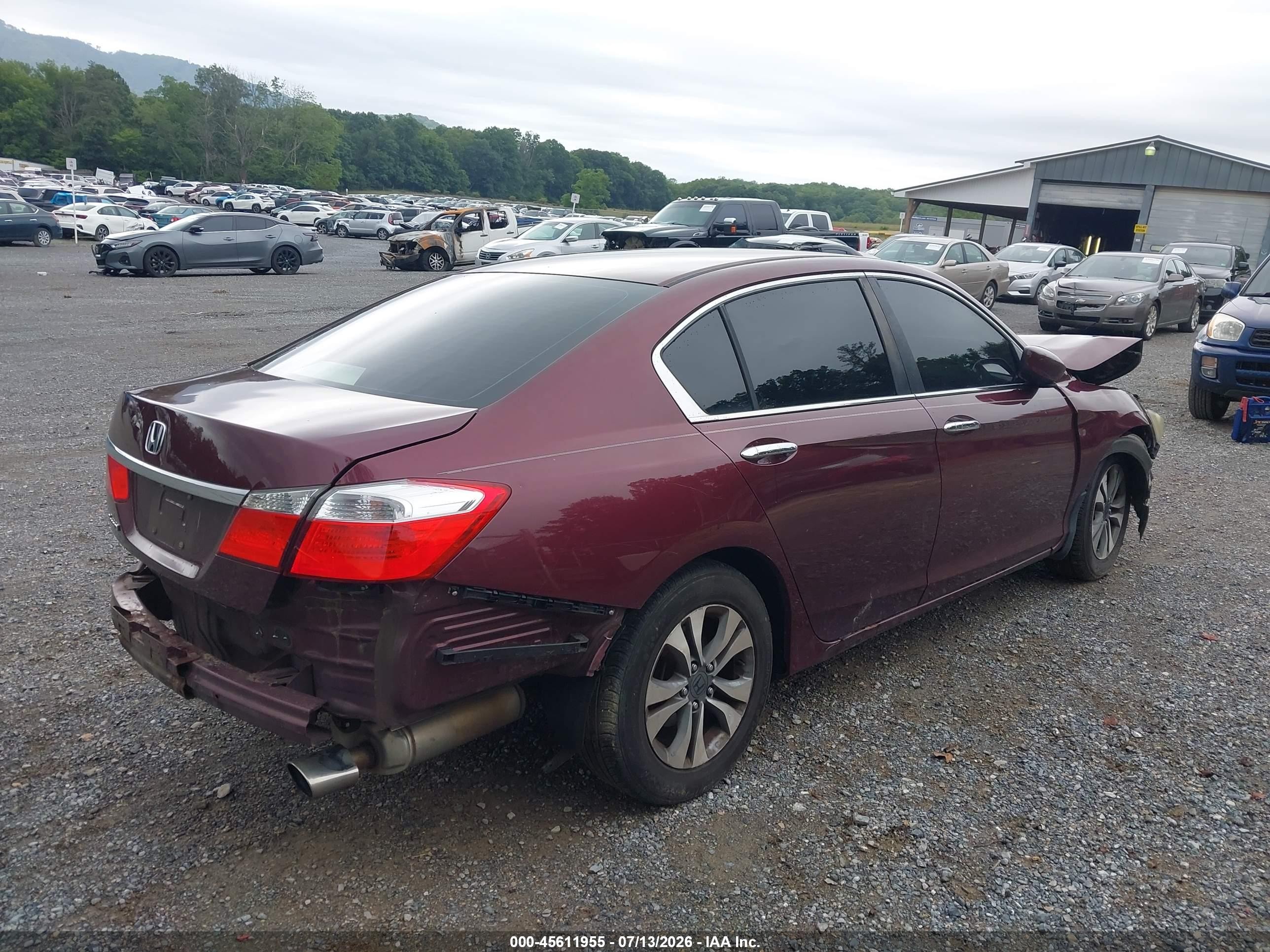 2013 Honda Accord Lx Red vin: 1HGCR2F38DA201260