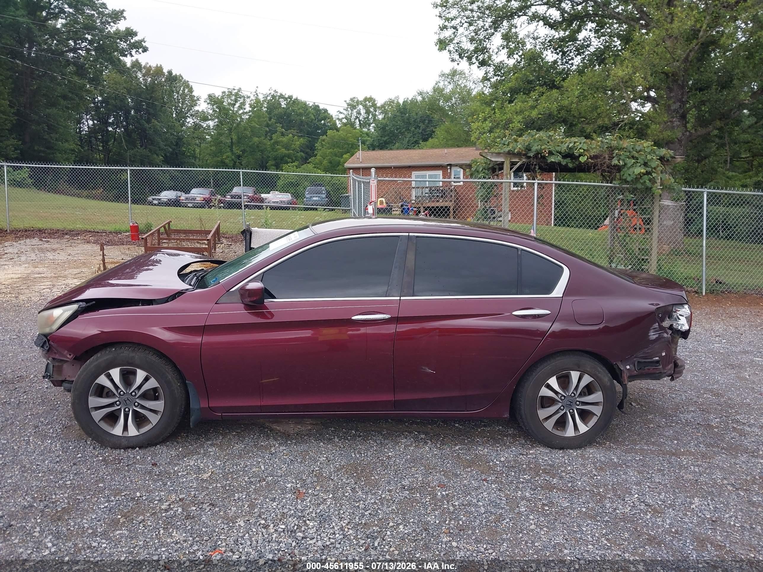 2013 Honda Accord Lx Red vin: 1HGCR2F38DA201260