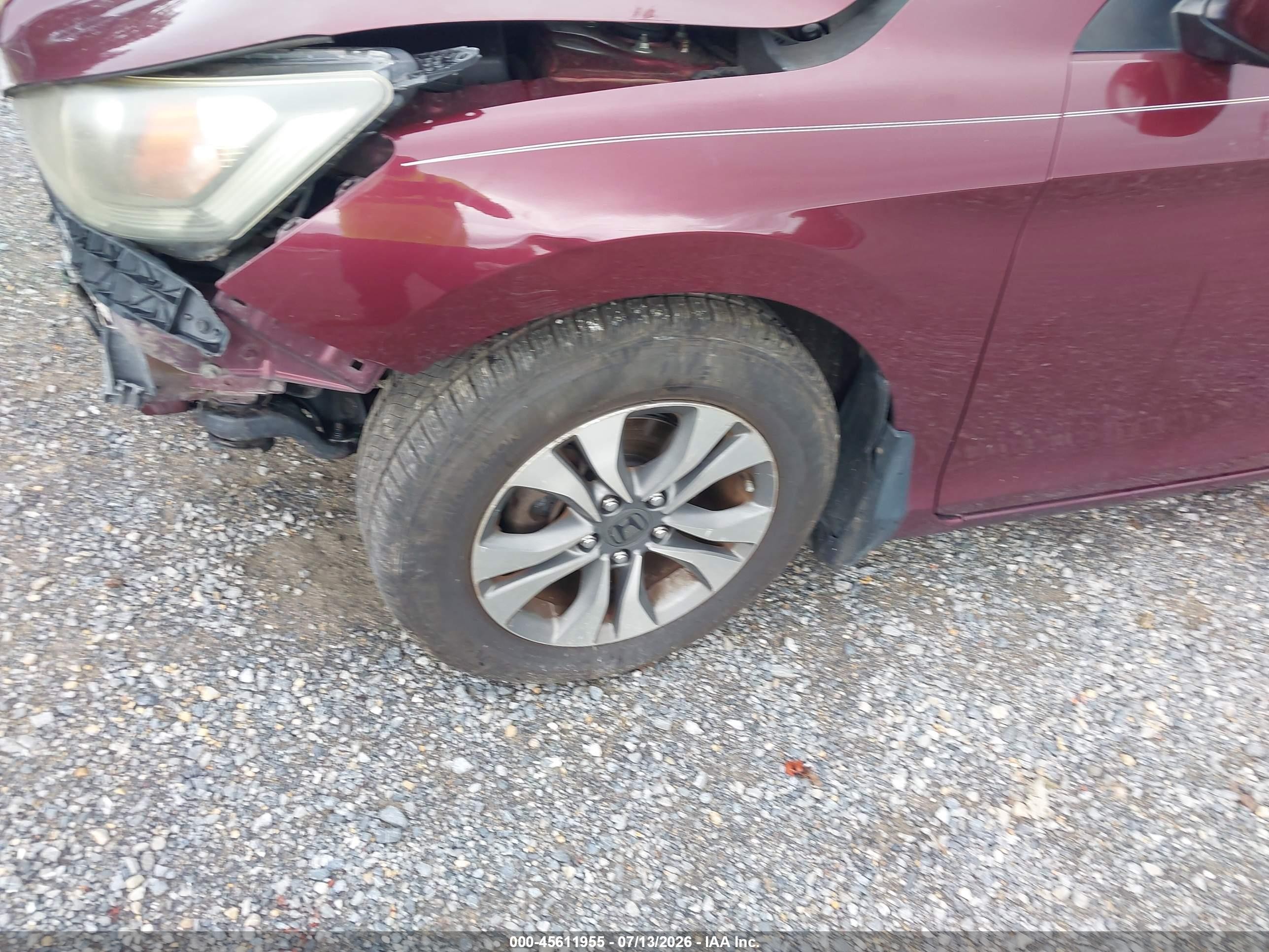 2013 Honda Accord Lx Red vin: 1HGCR2F38DA201260