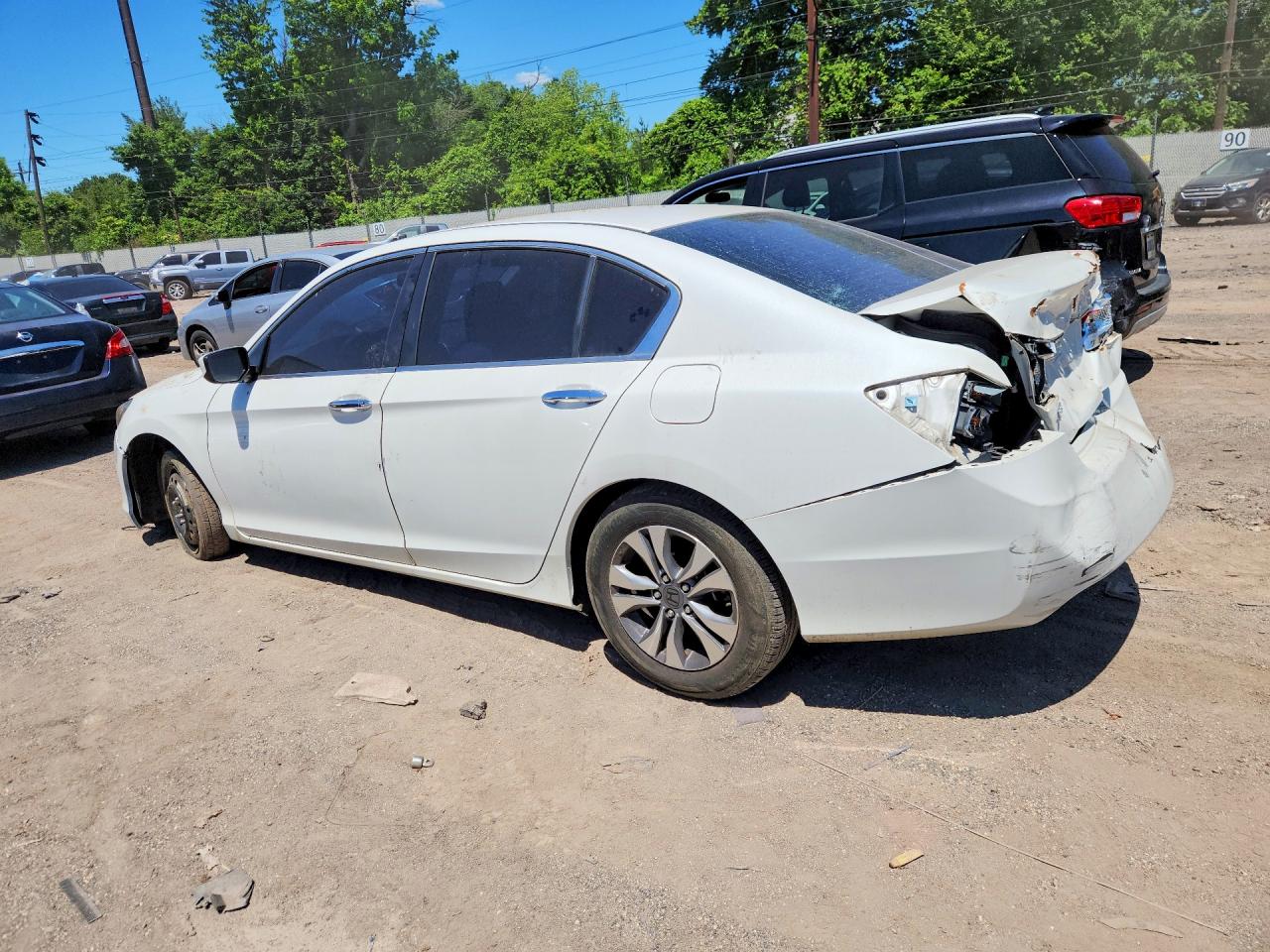 2013 Honda Accord Lx White vin: 1HGCR2F38DA207818