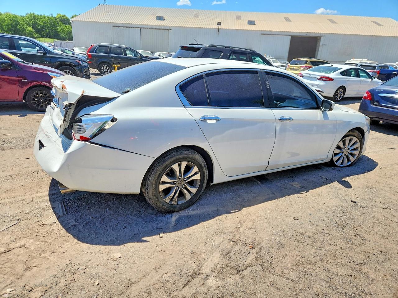 2013 Honda Accord Lx White vin: 1HGCR2F38DA207818