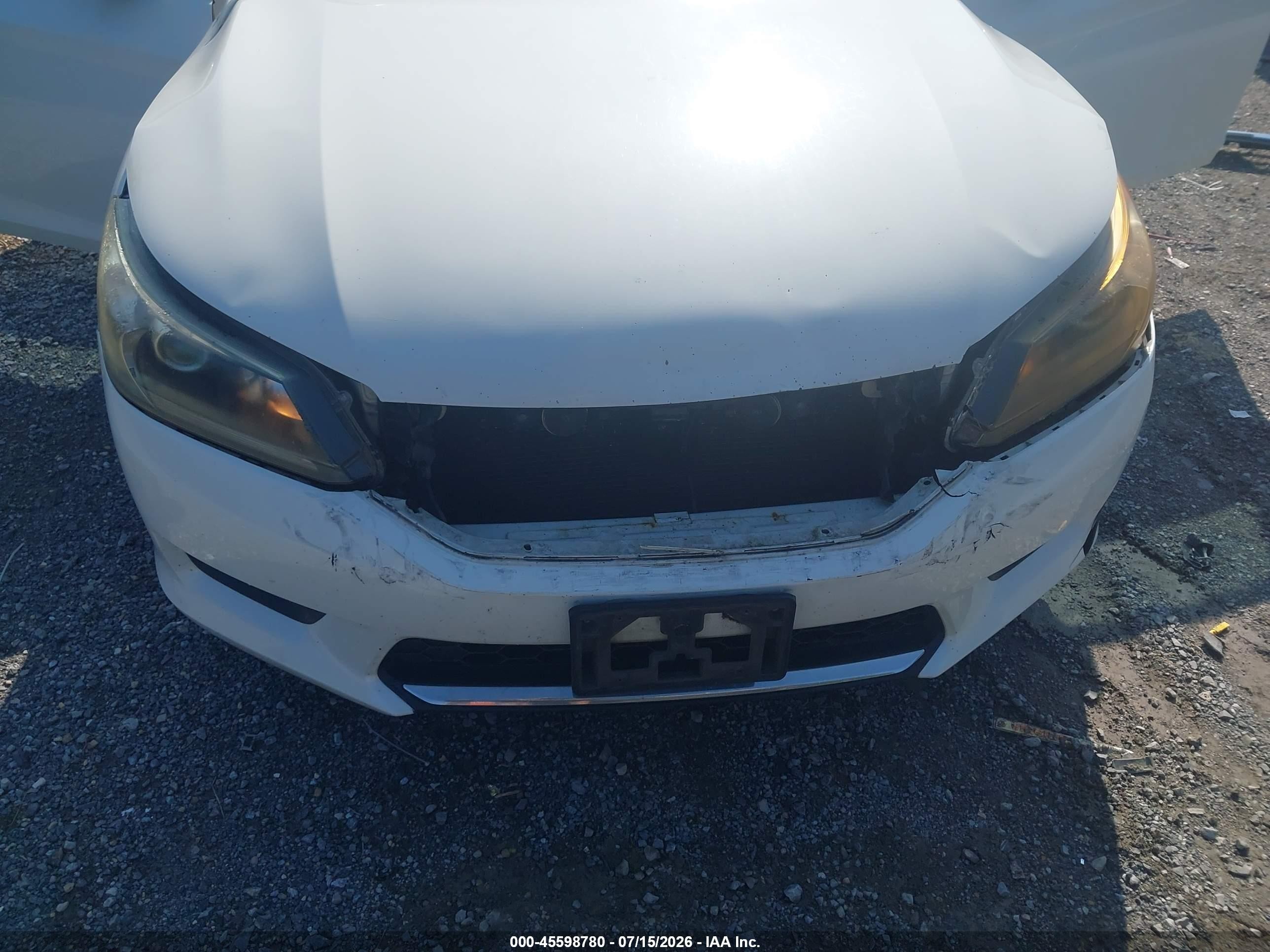 2013 Honda Accord Lx White vin: 1HGCR2F38DA225039