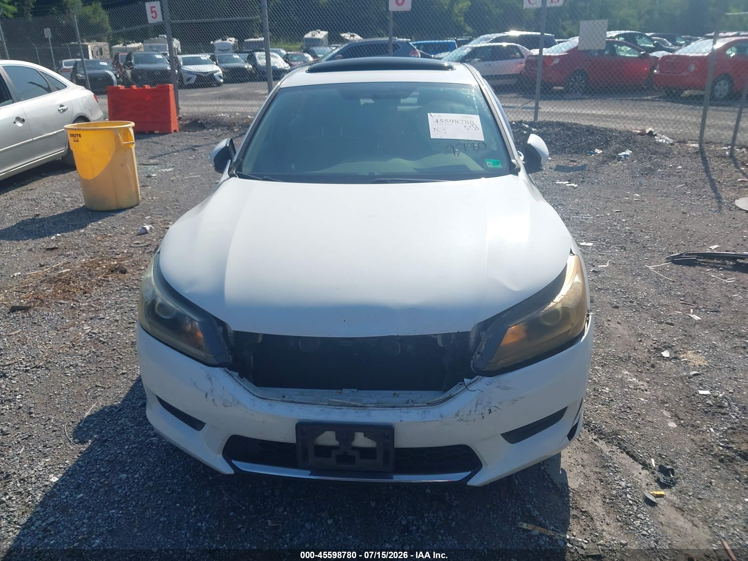 2013 Honda Accord Lx White vin: 1HGCR2F38DA225039