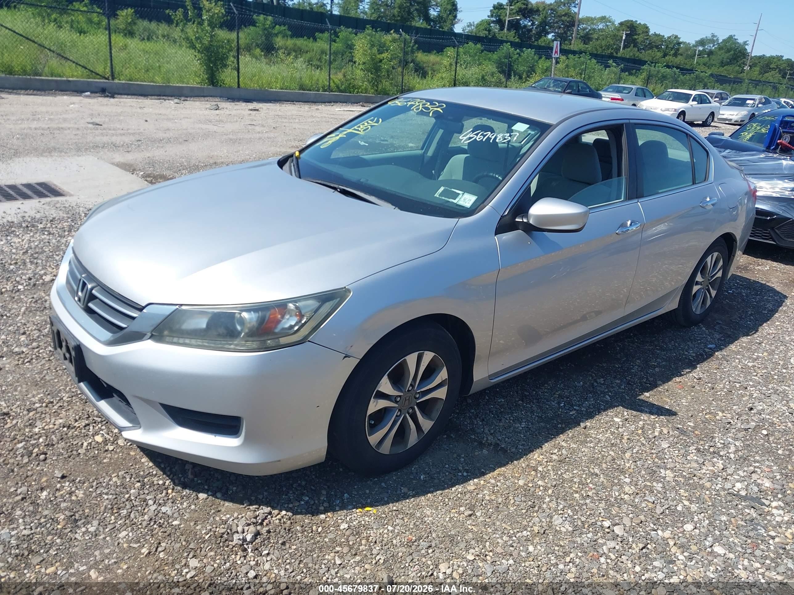 2013 Honda Accord Lx Silver vin: 1HGCR2F38DA250247