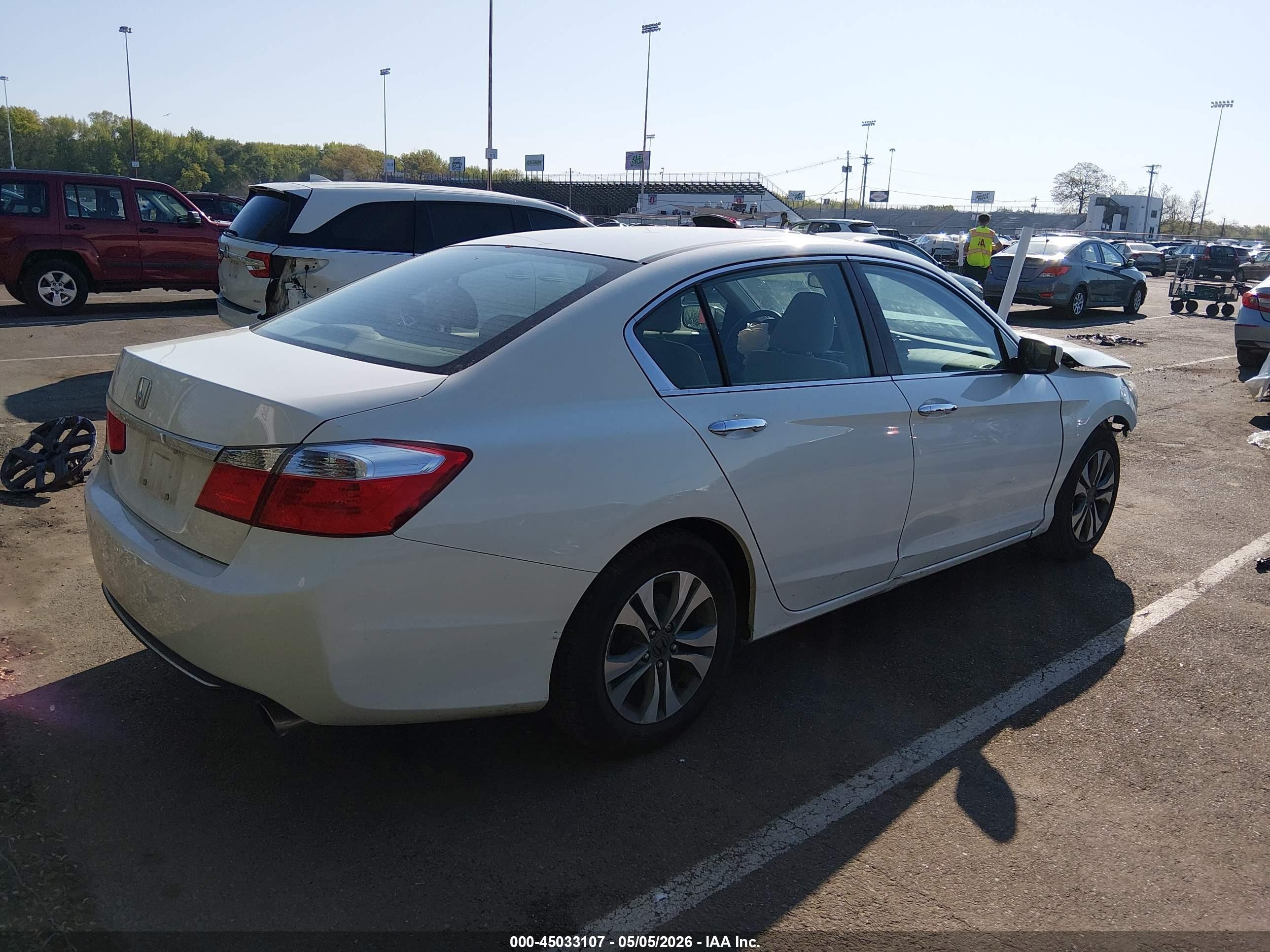 2013 Honda Accord Lx White vin: 1HGCR2F38DA273026