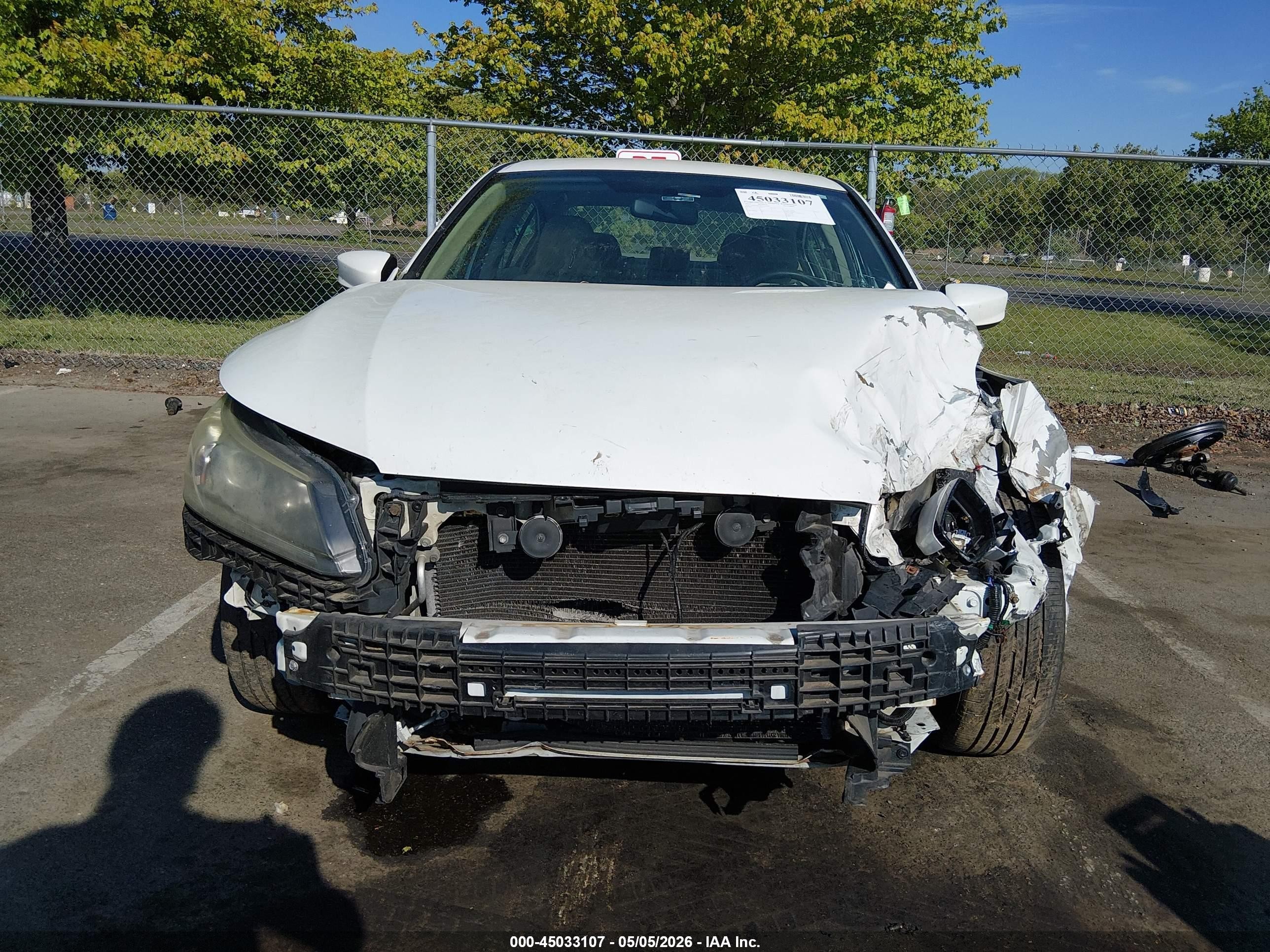 2013 Honda Accord Lx White vin: 1HGCR2F38DA273026