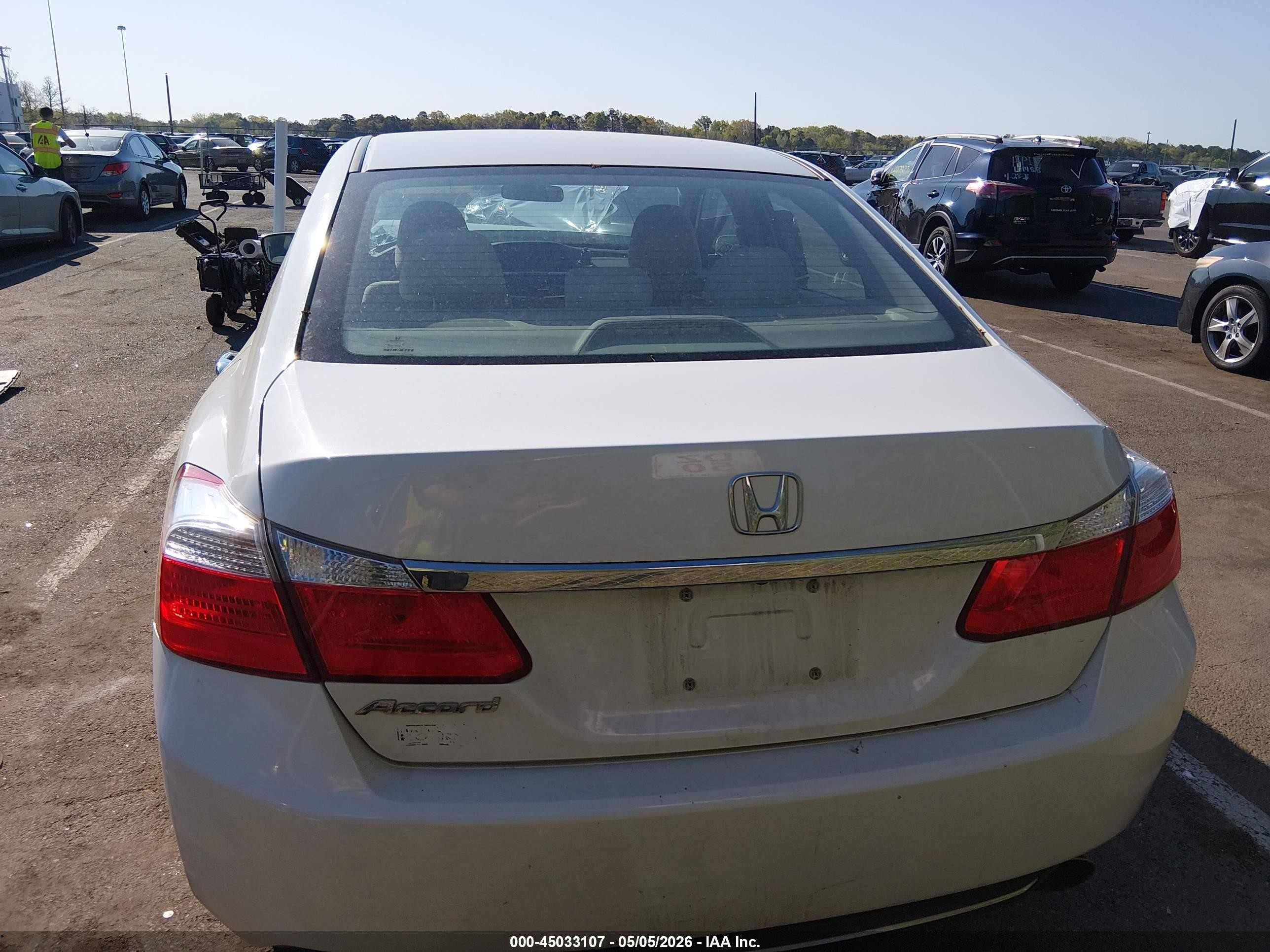 2013 Honda Accord Lx White vin: 1HGCR2F38DA273026