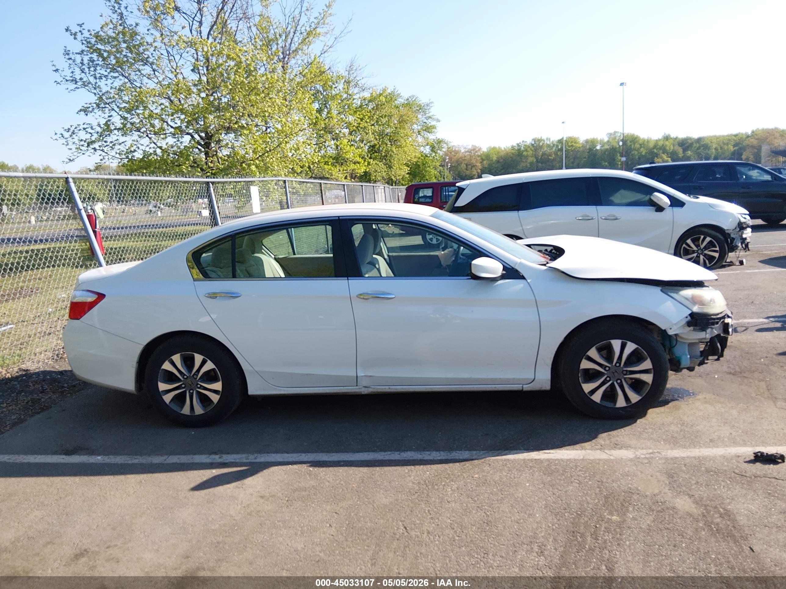 2013 Honda Accord Lx White vin: 1HGCR2F38DA273026