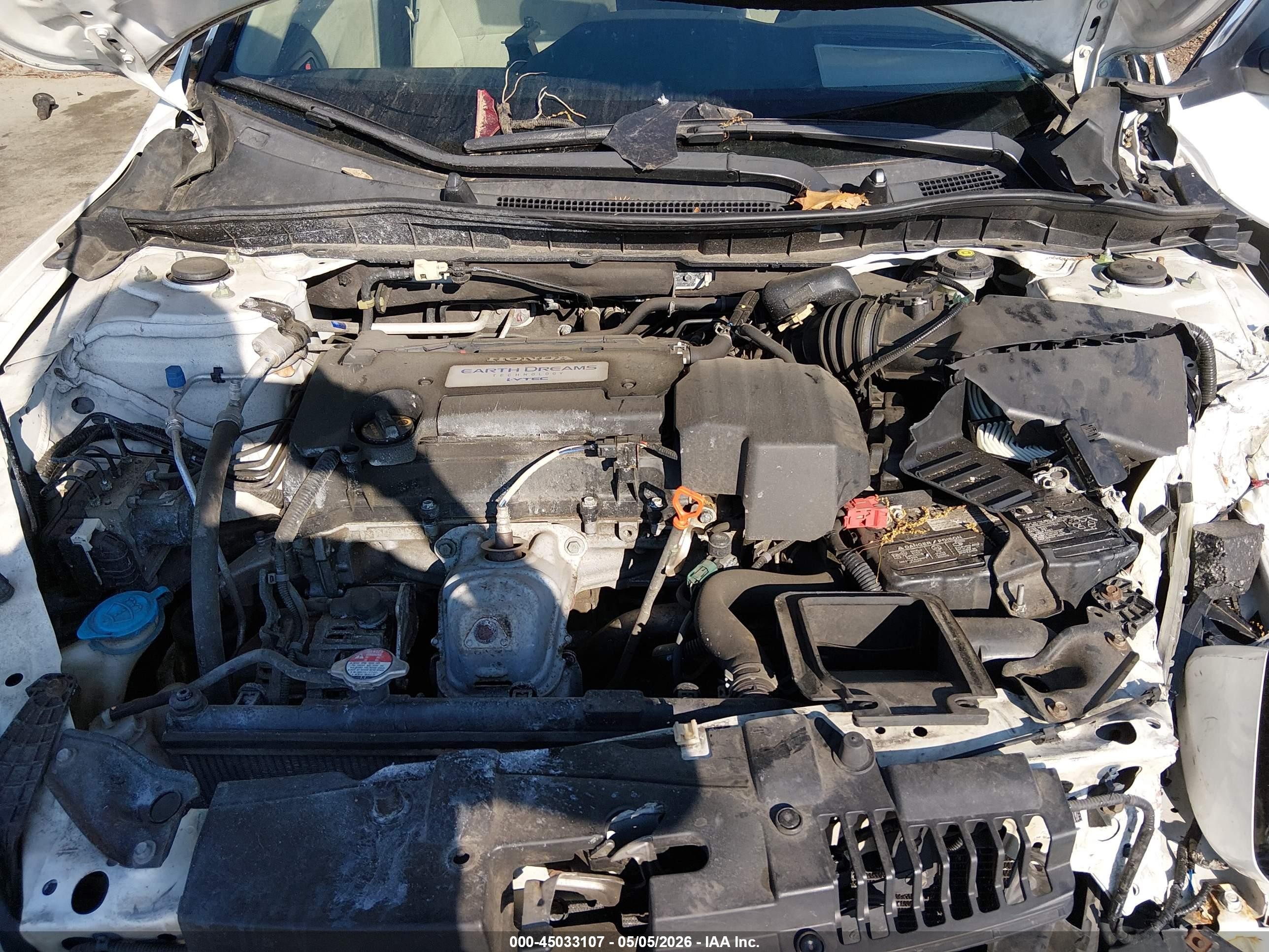 2013 Honda Accord Lx White vin: 1HGCR2F38DA273026