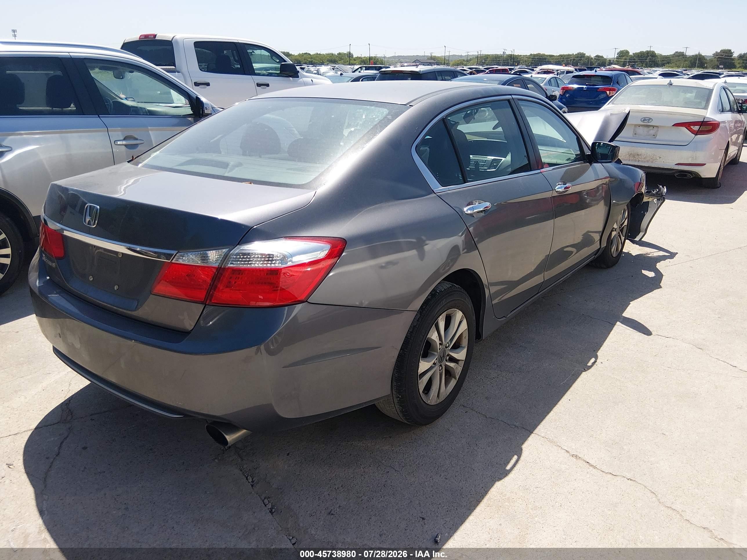 2013 Honda Accord Lx Gray vin: 1HGCR2F38DA274869