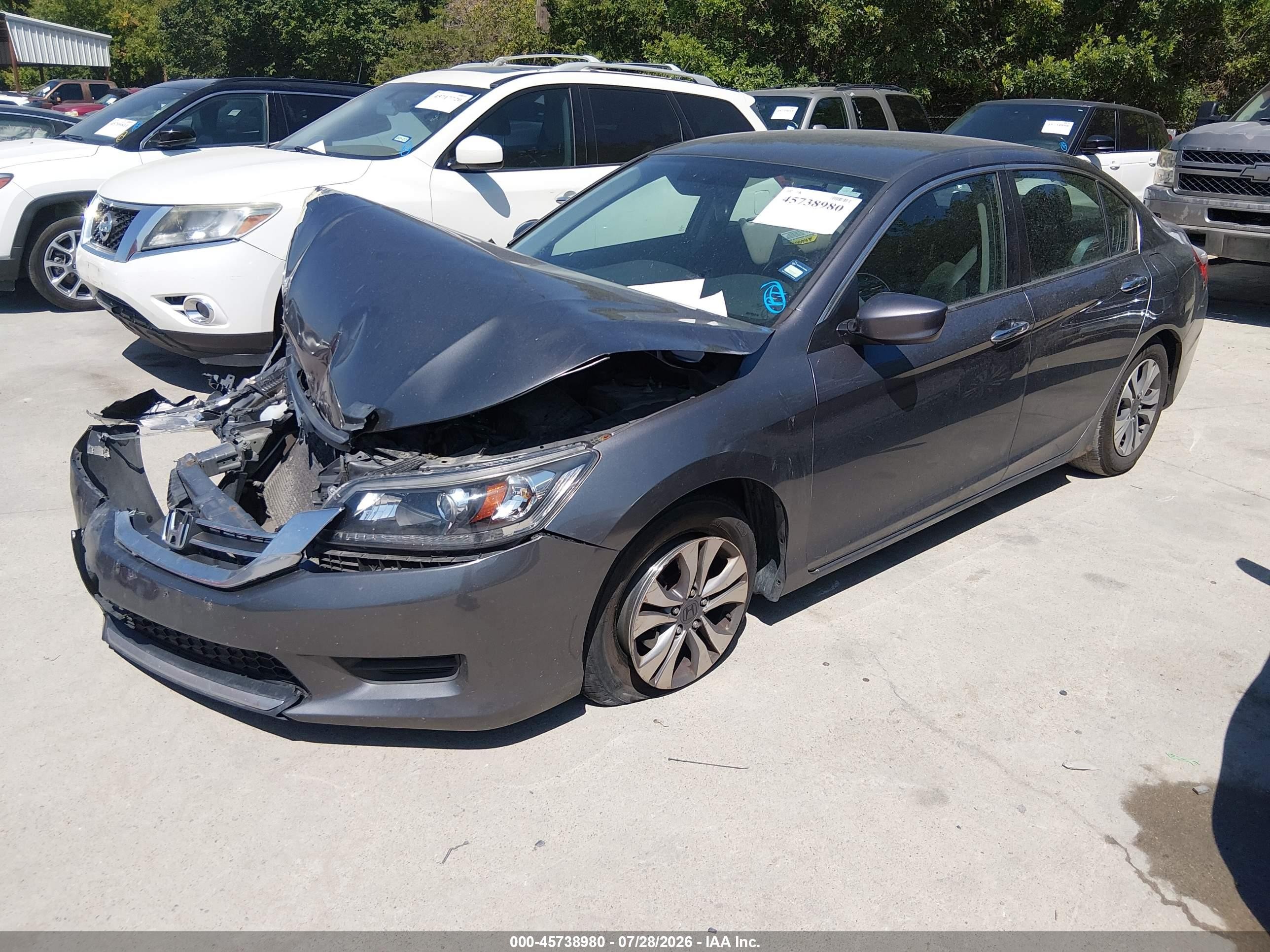2013 Honda Accord Lx Gray vin: 1HGCR2F38DA274869