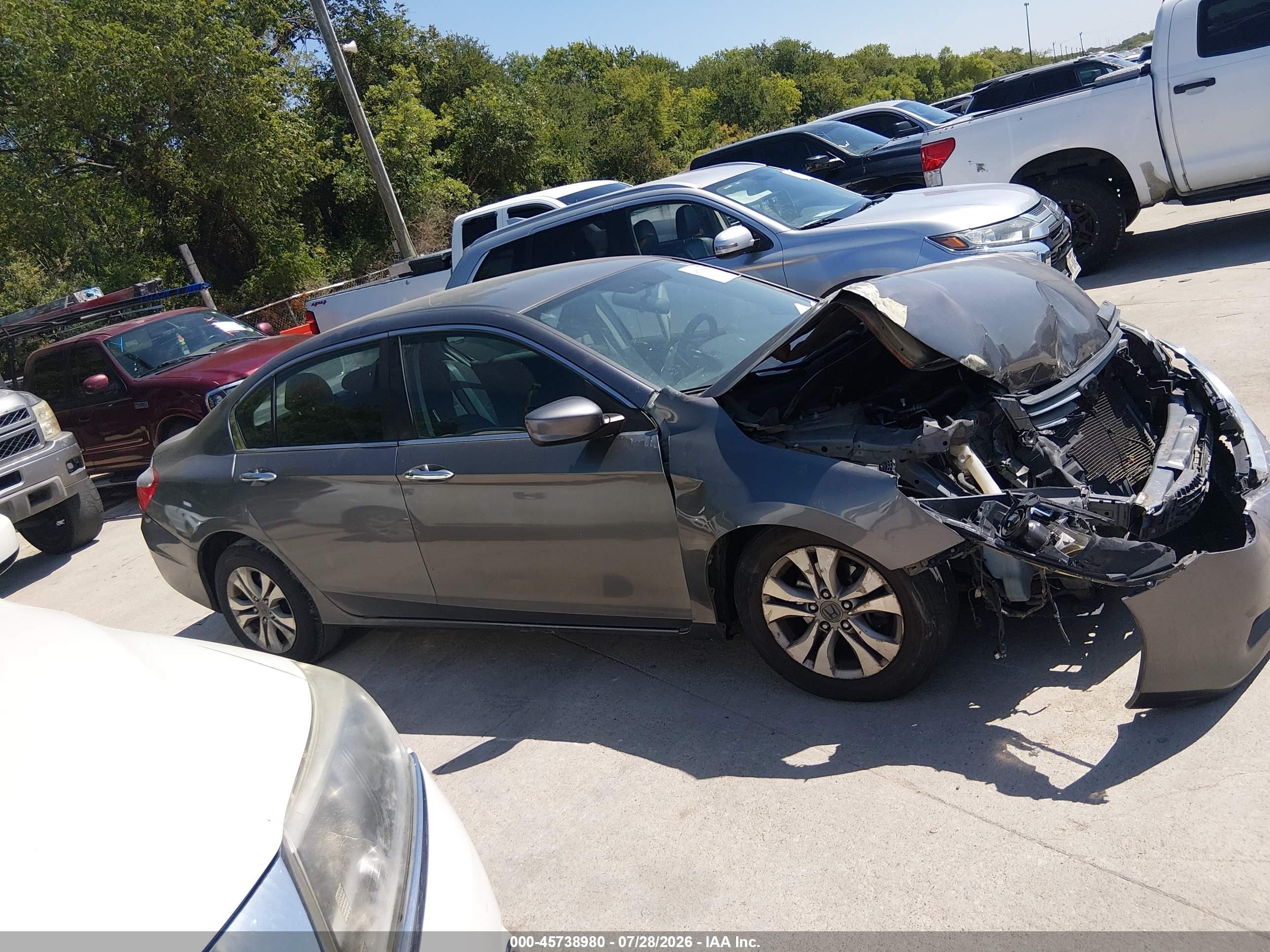 2013 Honda Accord Lx Gray vin: 1HGCR2F38DA274869