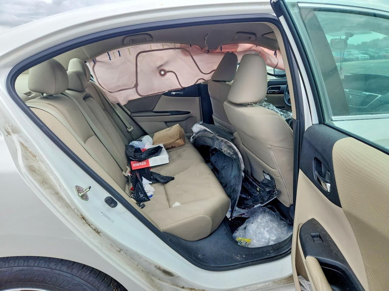 2014 Honda Accord Lx White vin: 1HGCR2F38EA000847