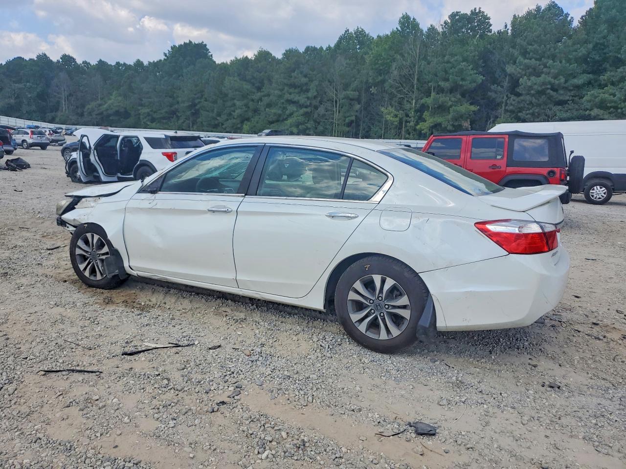 2014 Honda Accord Lx White vin: 1HGCR2F38EA086189