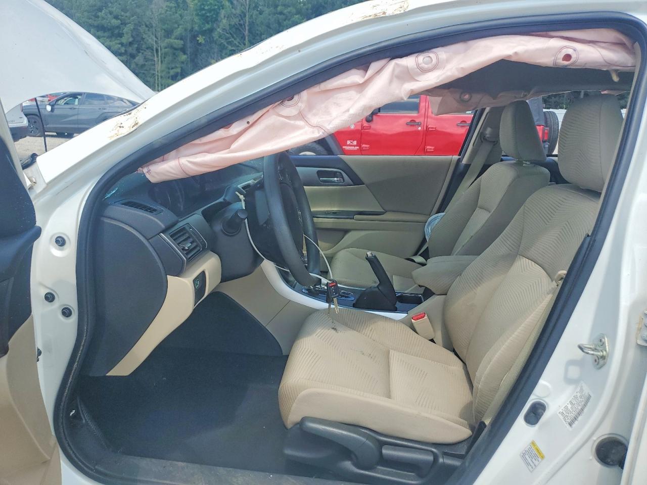 2014 Honda Accord Lx White vin: 1HGCR2F38EA086189