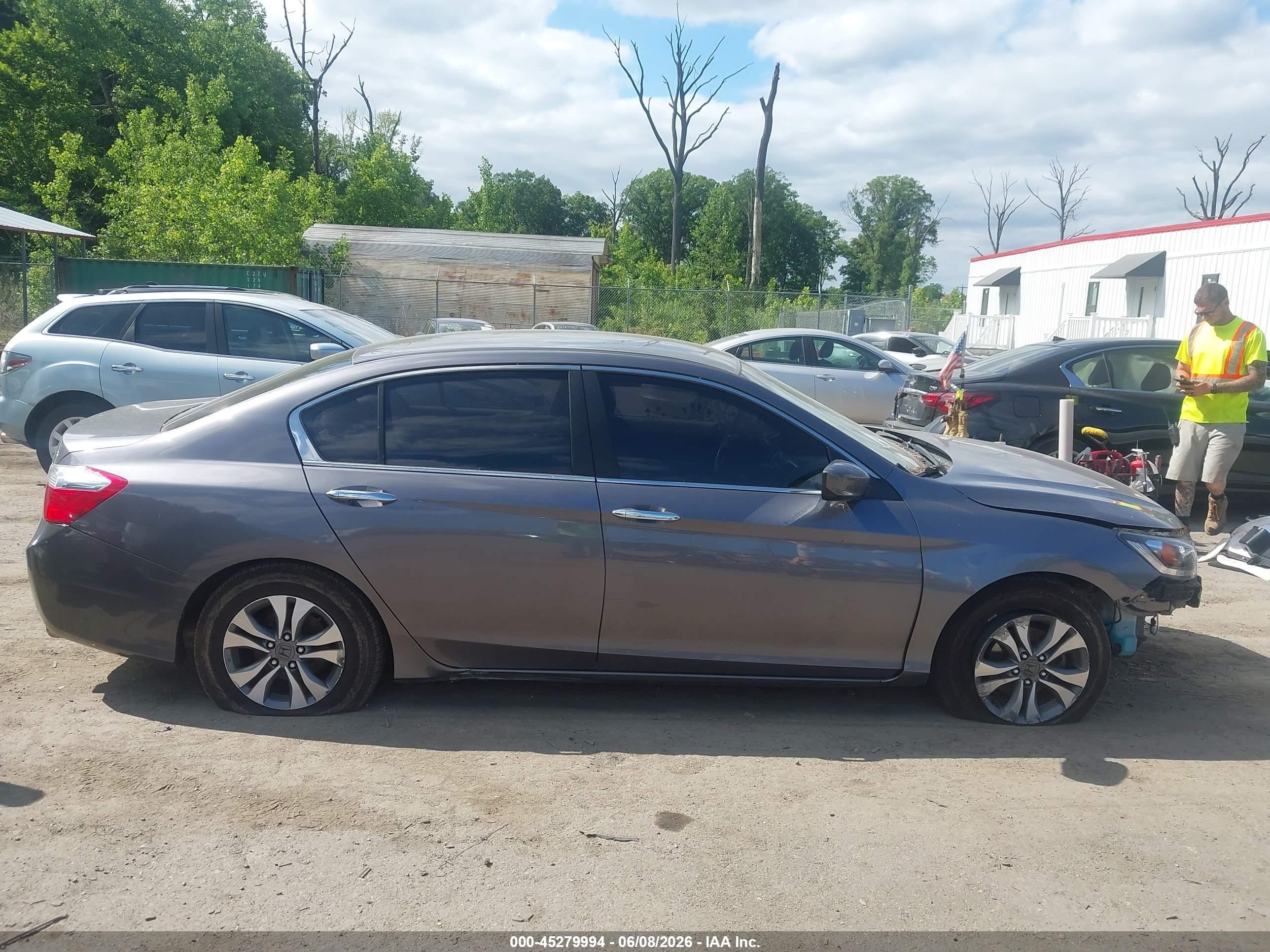 2014 Honda Accord Lx Gray vin: 1HGCR2F38EA175535