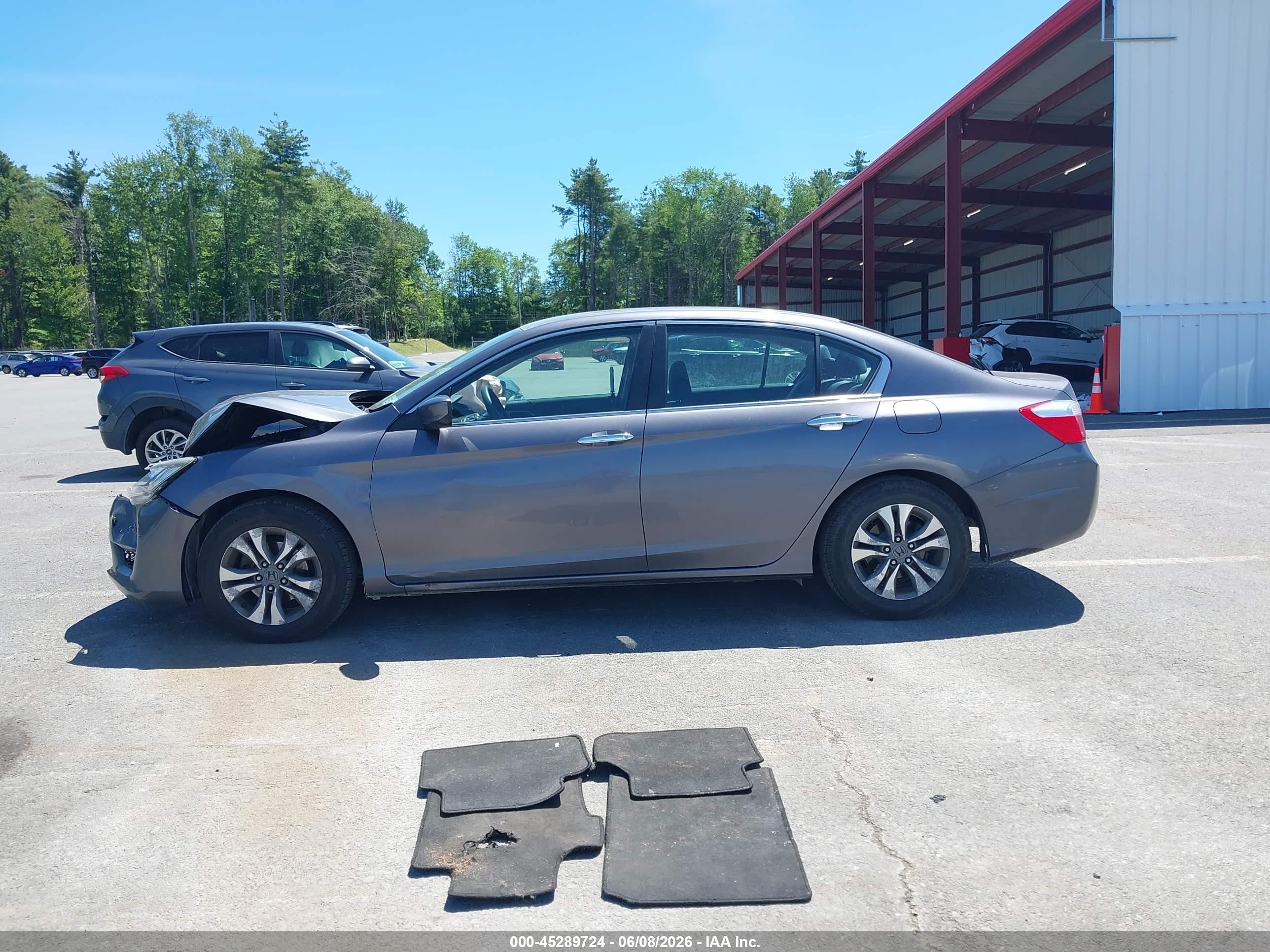 2014 Honda Accord Lx Gray vin: 1HGCR2F38EA185076