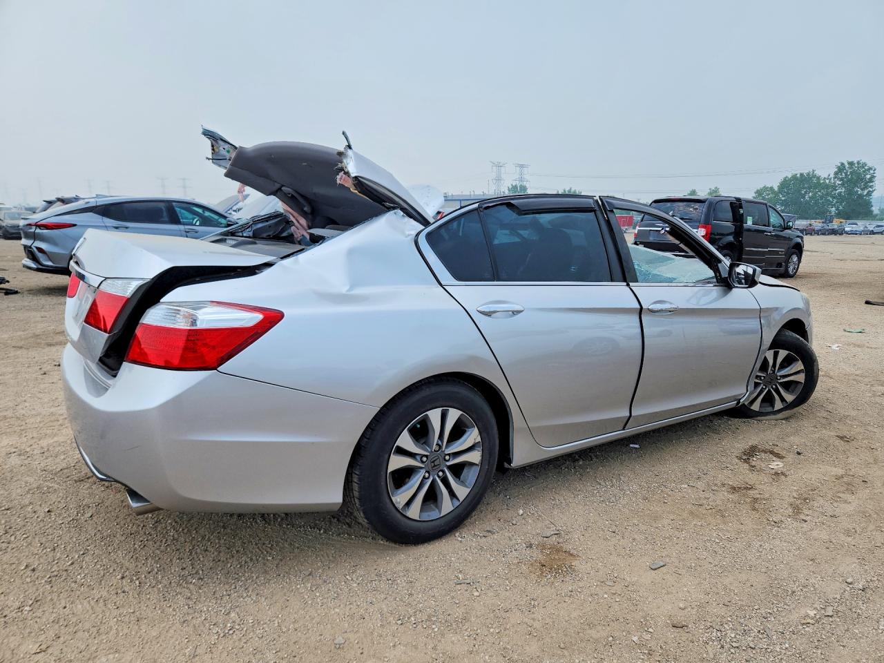 2014 Honda Accord Lx Silver vin: 1HGCR2F38EA187006