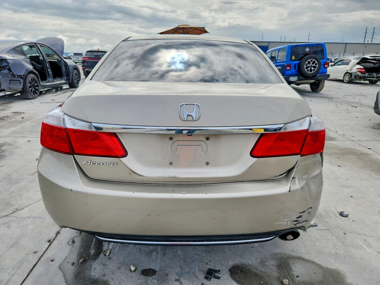 2014 Honda Accord Lx Beige vin: 1HGCR2F38EA261752