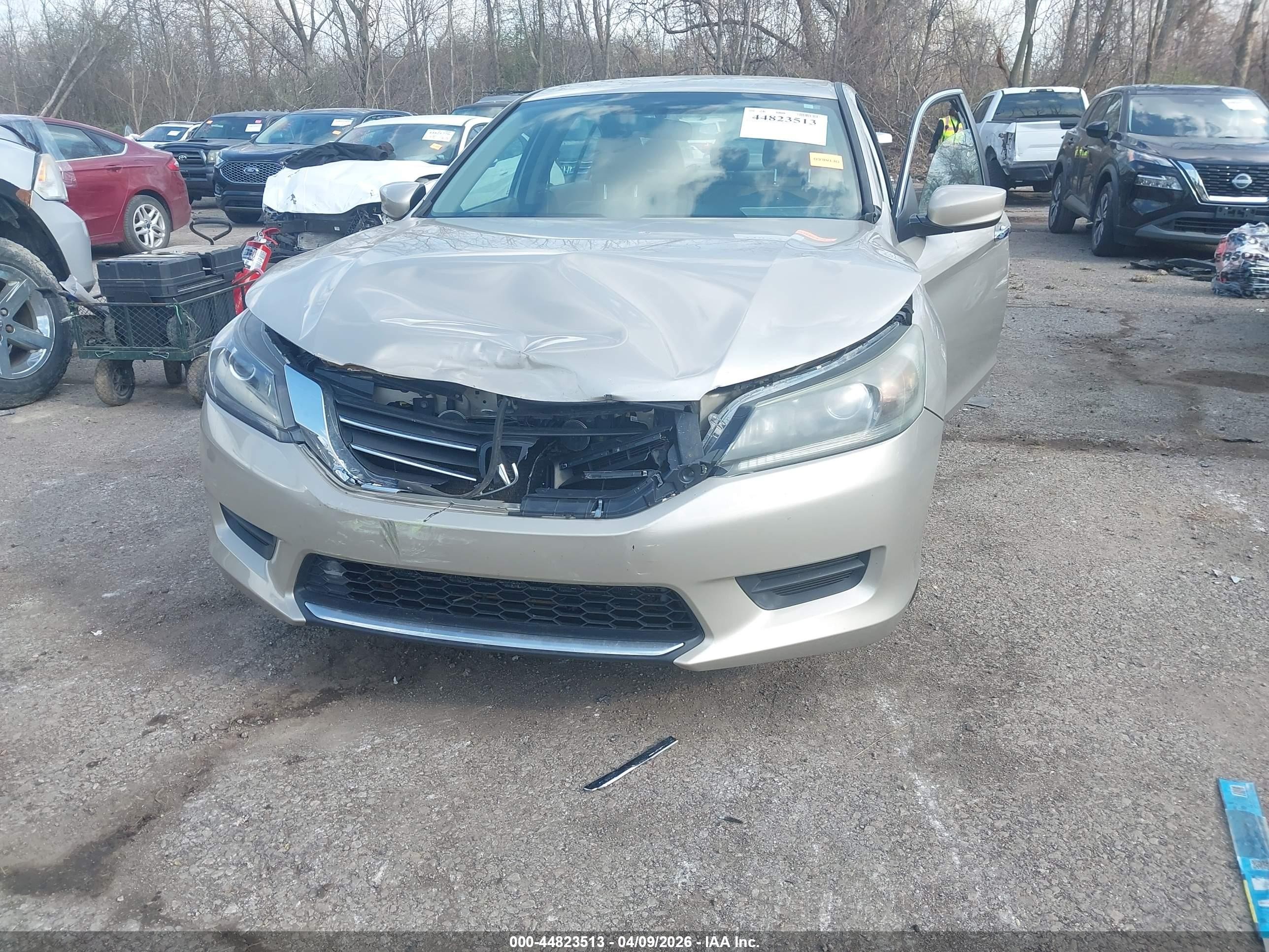 2014 Honda Accord Lx Champagne vin: 1HGCR2F38EA266580