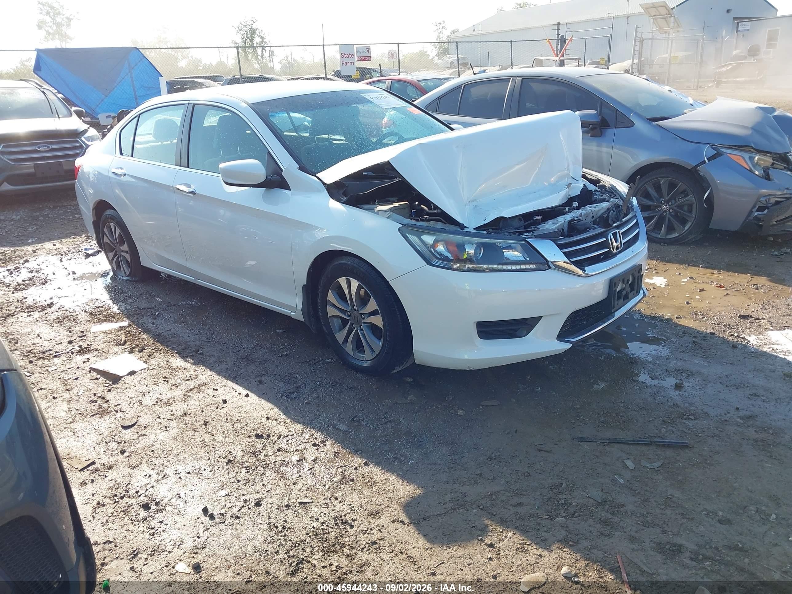 2015 Honda Accord Lx White vin: 1HGCR2F38FA002423