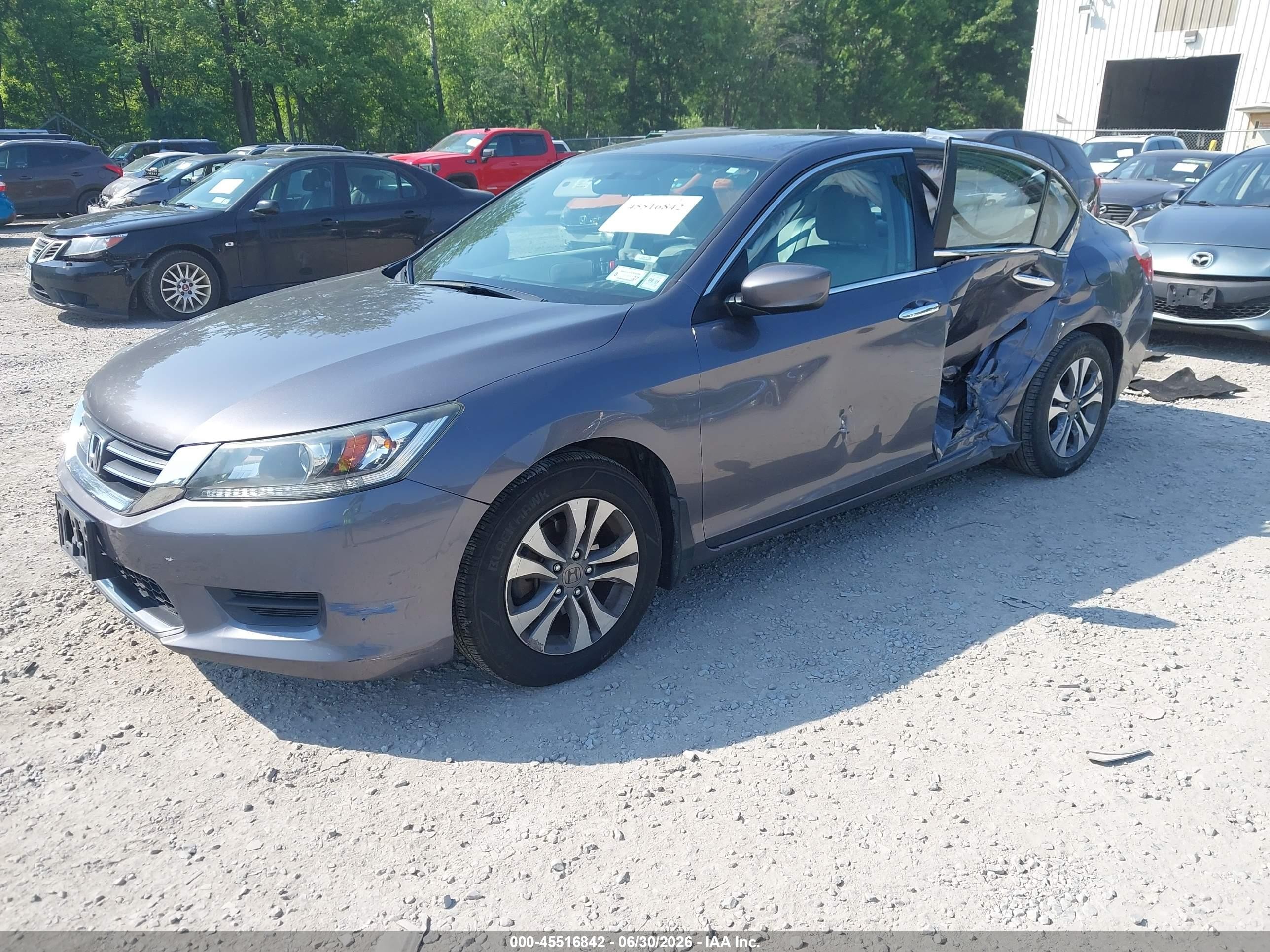 2015 Honda Accord Lx Gray vin: 1HGCR2F38FA003796