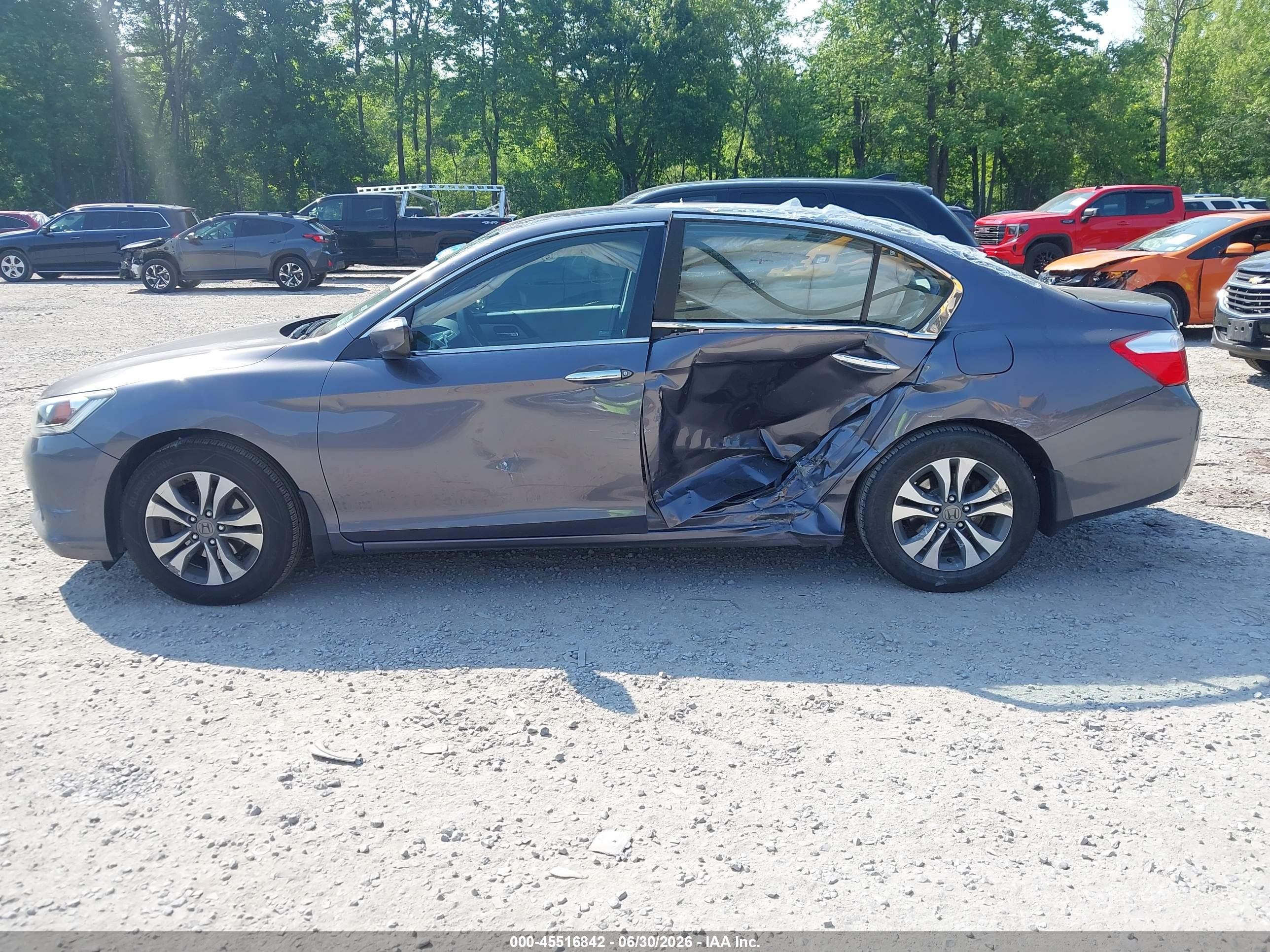 2015 Honda Accord Lx Gray vin: 1HGCR2F38FA003796