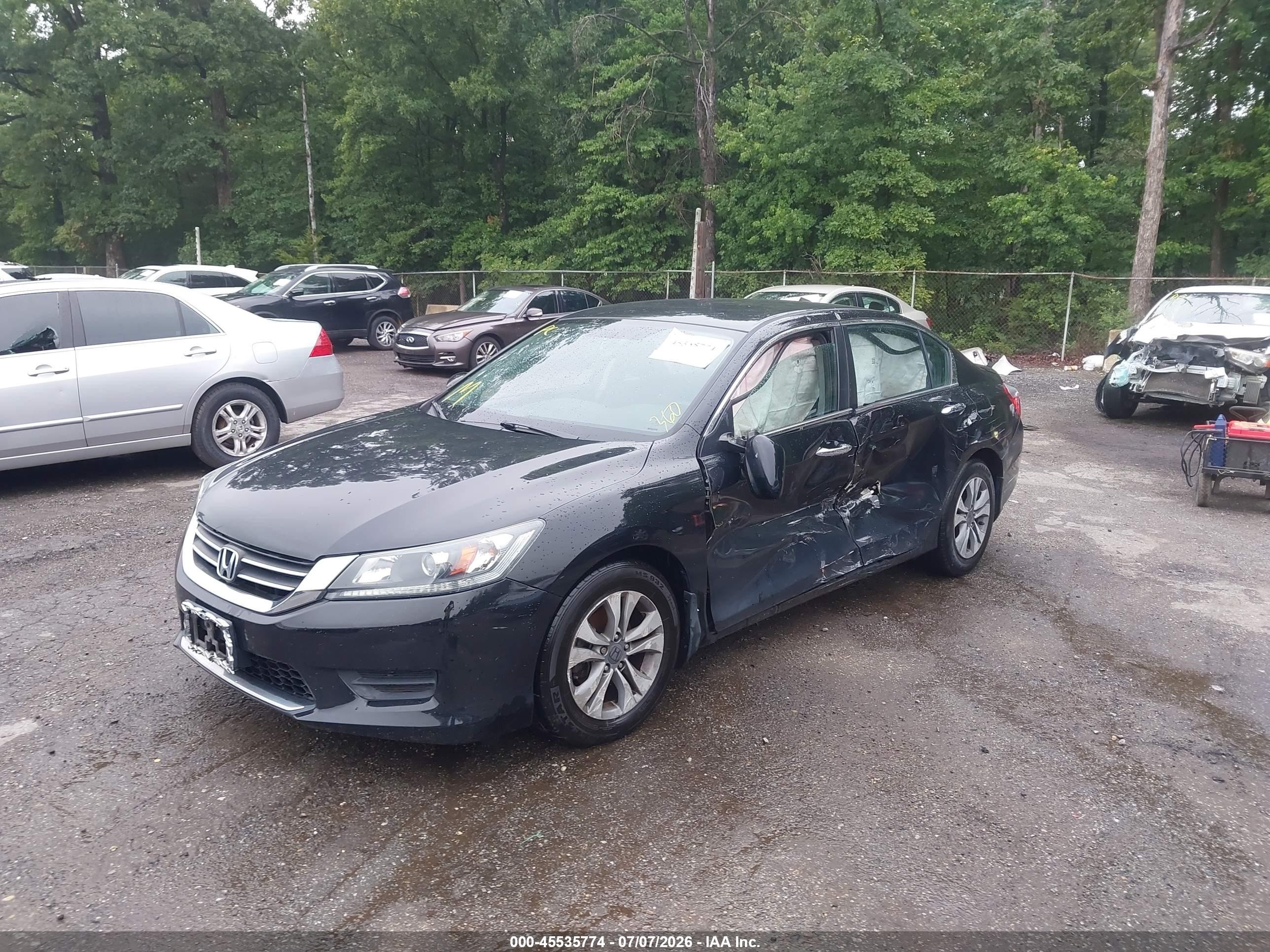 2015 Honda Accord Lx Черный vin: 1HGCR2F38FA005175