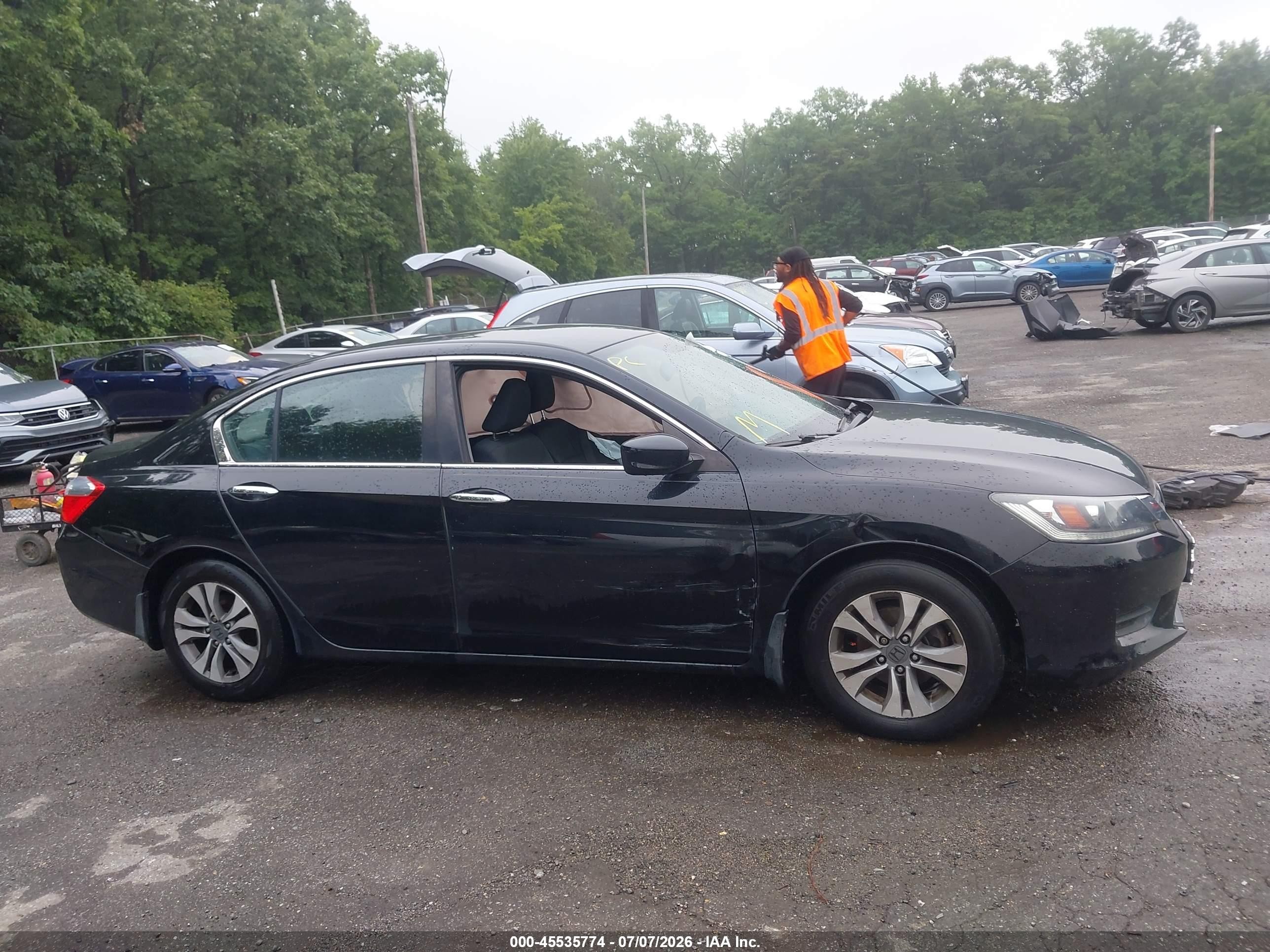 2015 Honda Accord Lx Черный vin: 1HGCR2F38FA005175