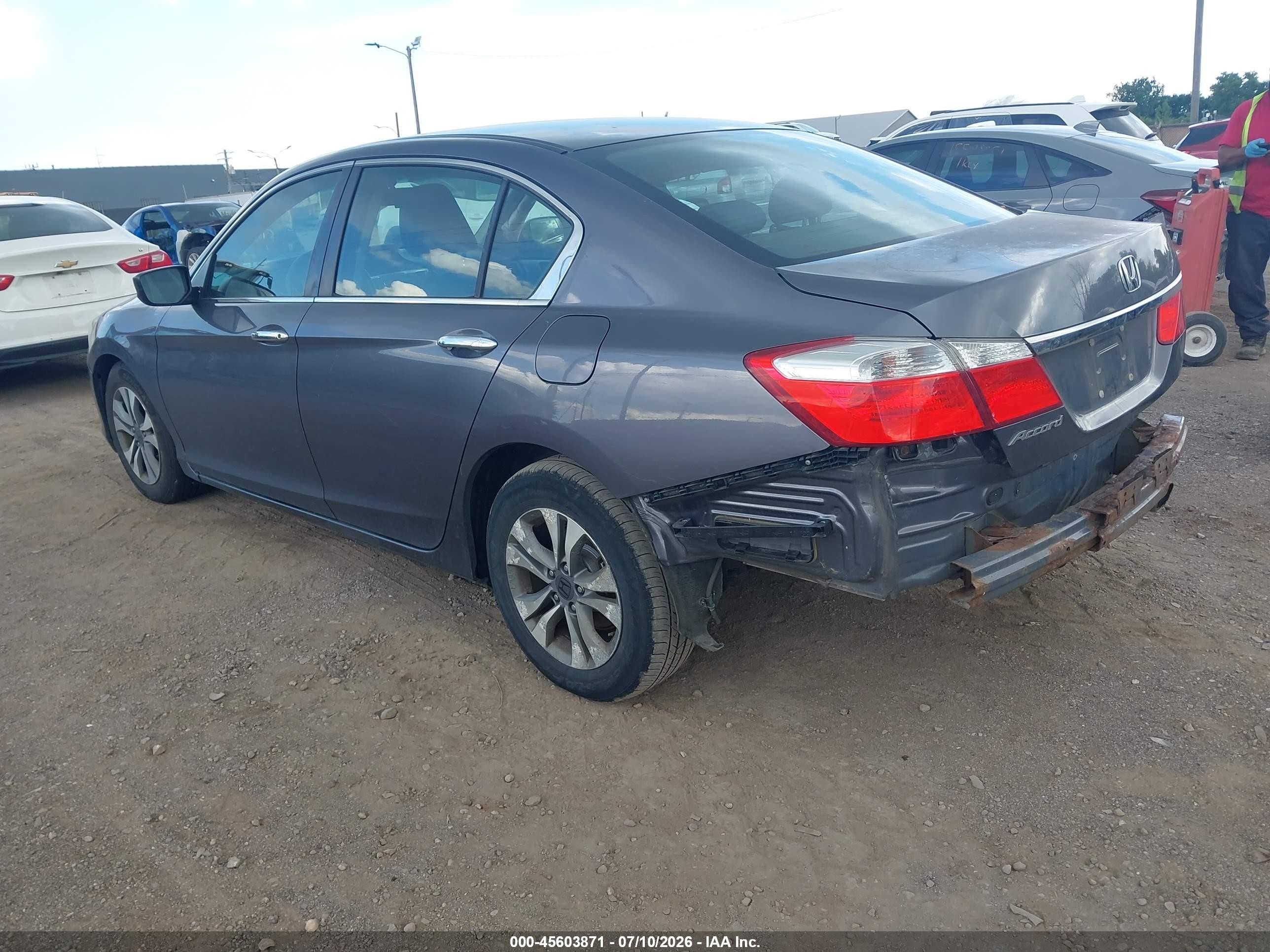 2015 Honda Accord Lx Gray vin: 1HGCR2F38FA024647