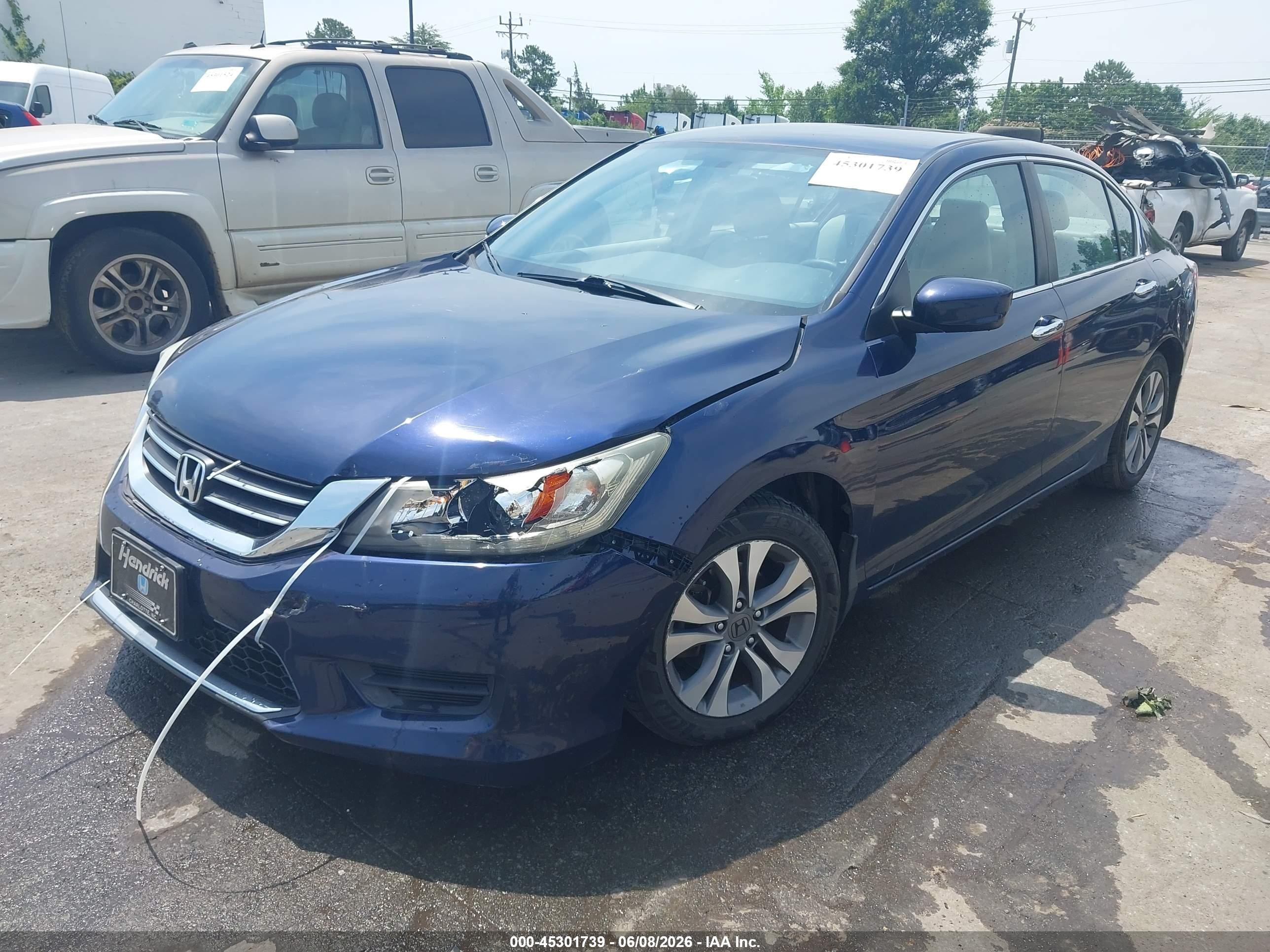 2015 Honda Accord Lx Blue vin: 1HGCR2F38FA028603