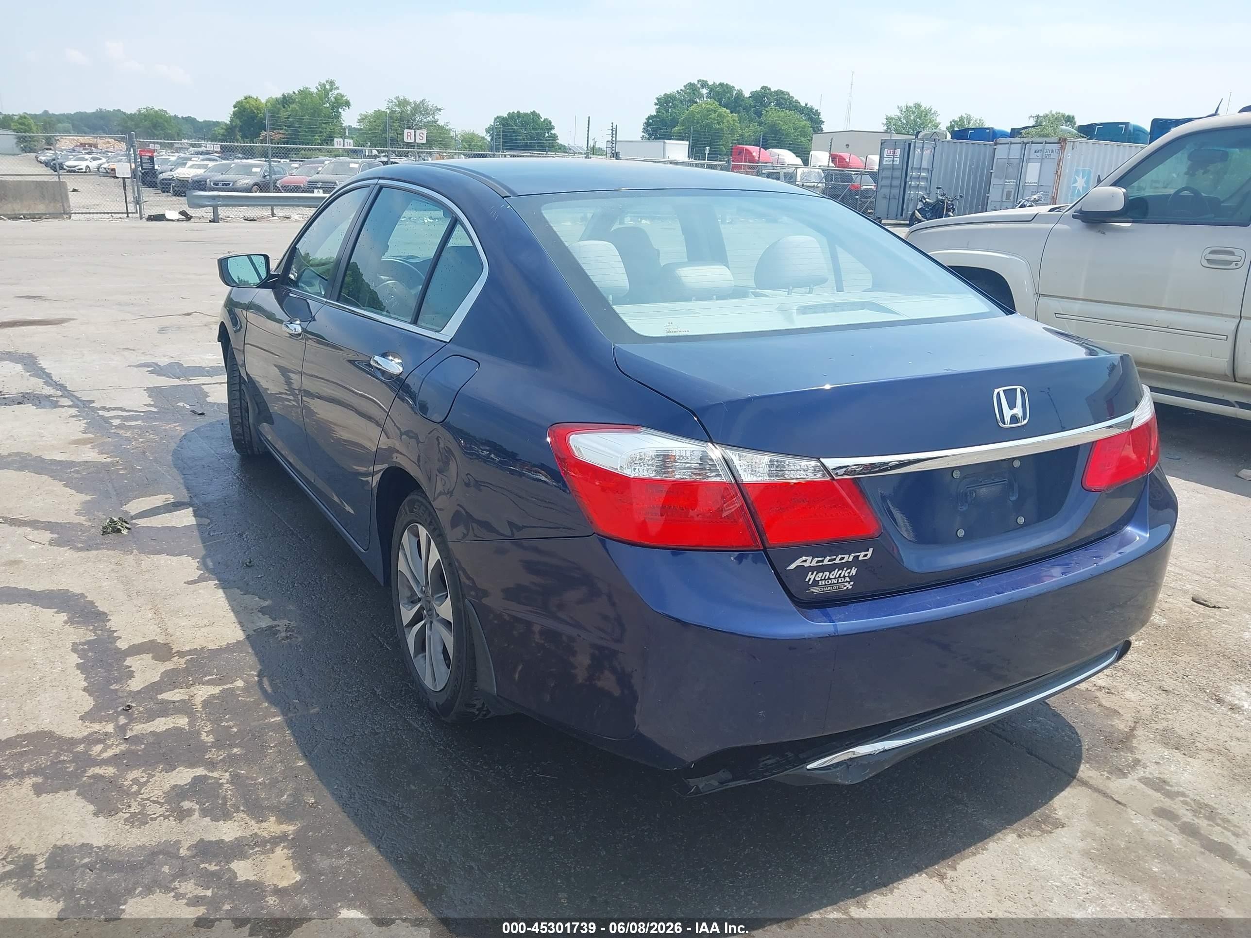 2015 Honda Accord Lx Blue vin: 1HGCR2F38FA028603
