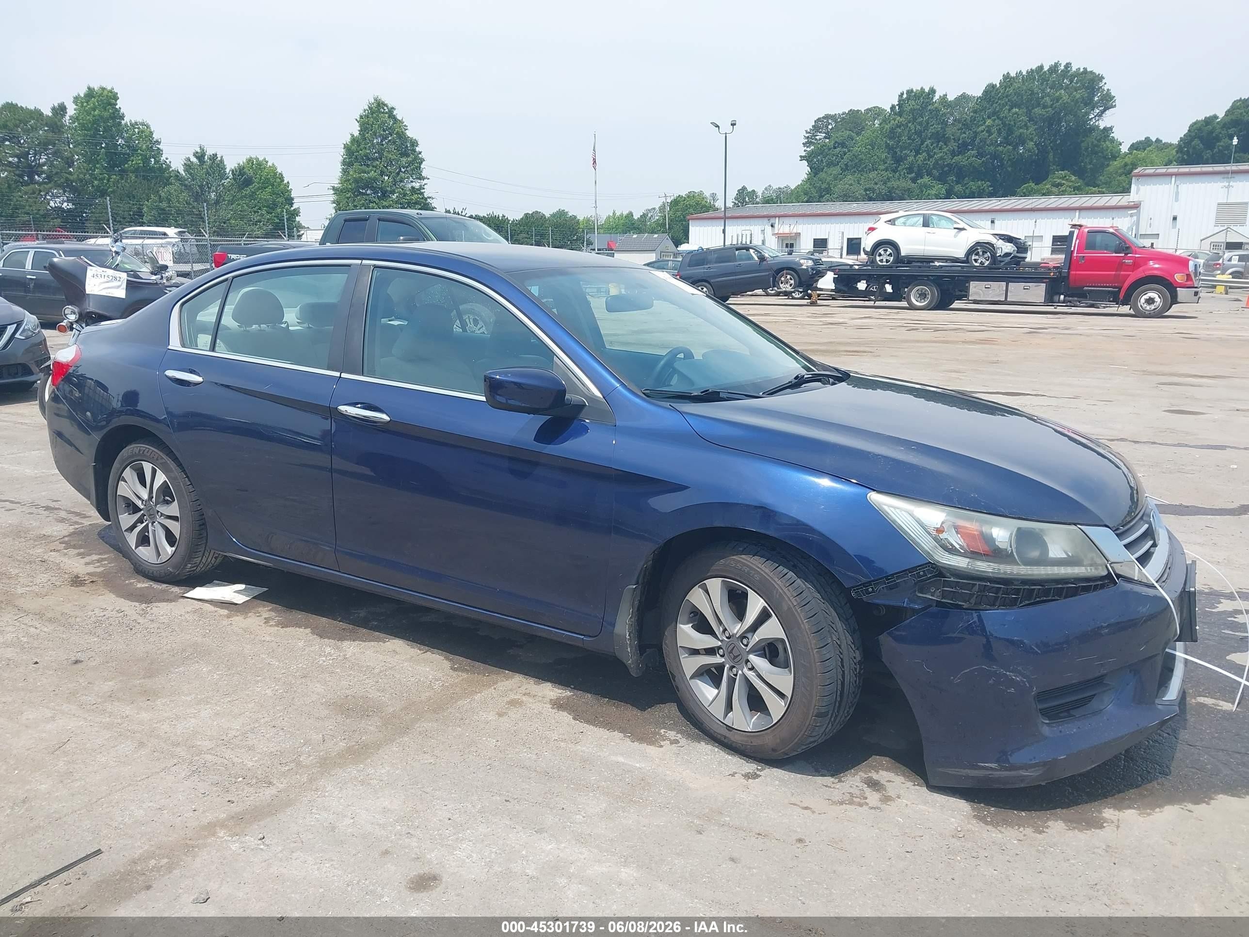 2015 Honda Accord Lx Blue vin: 1HGCR2F38FA028603