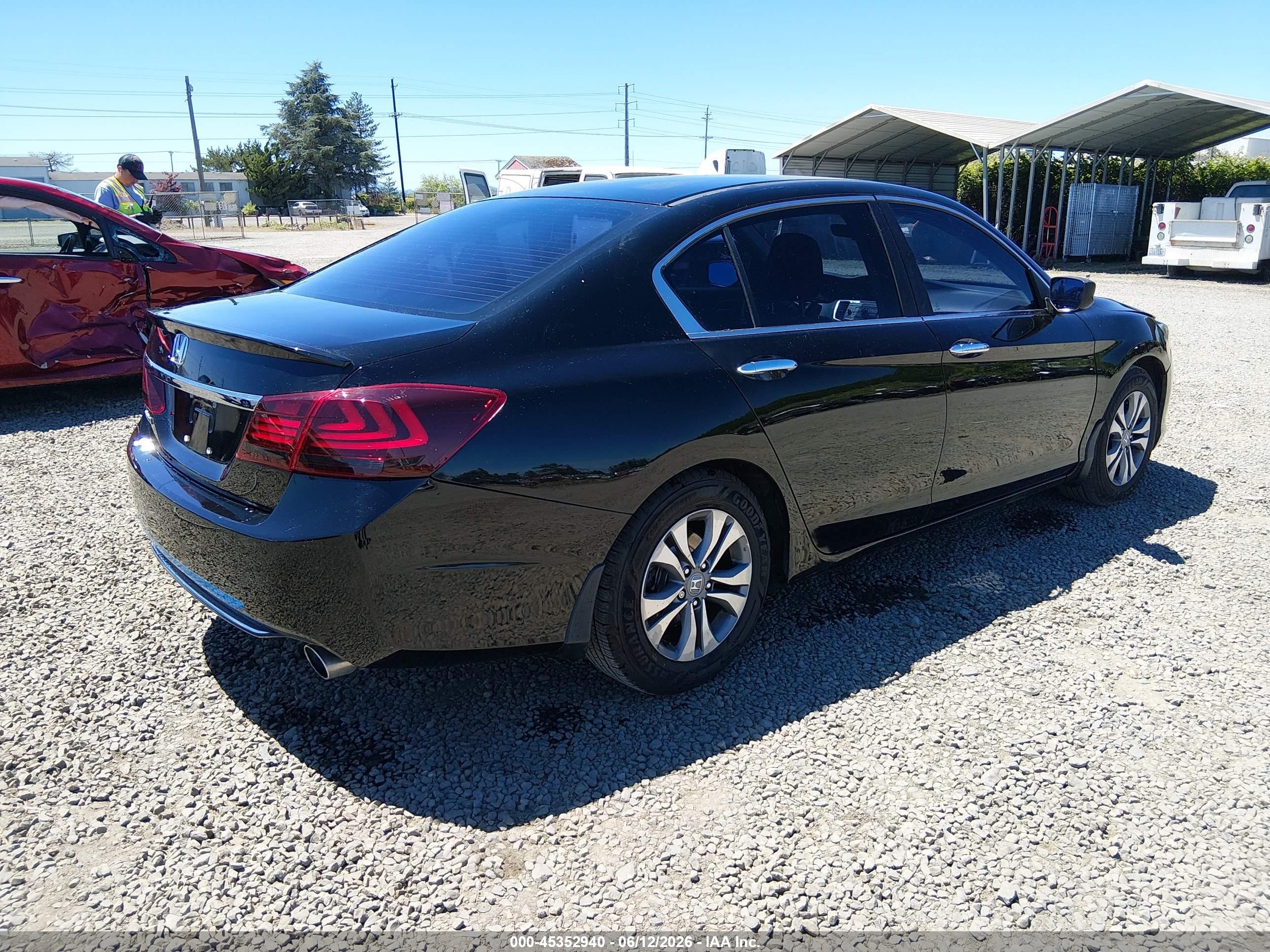 2015 Honda Accord Lx Black vin: 1HGCR2F38FA049998