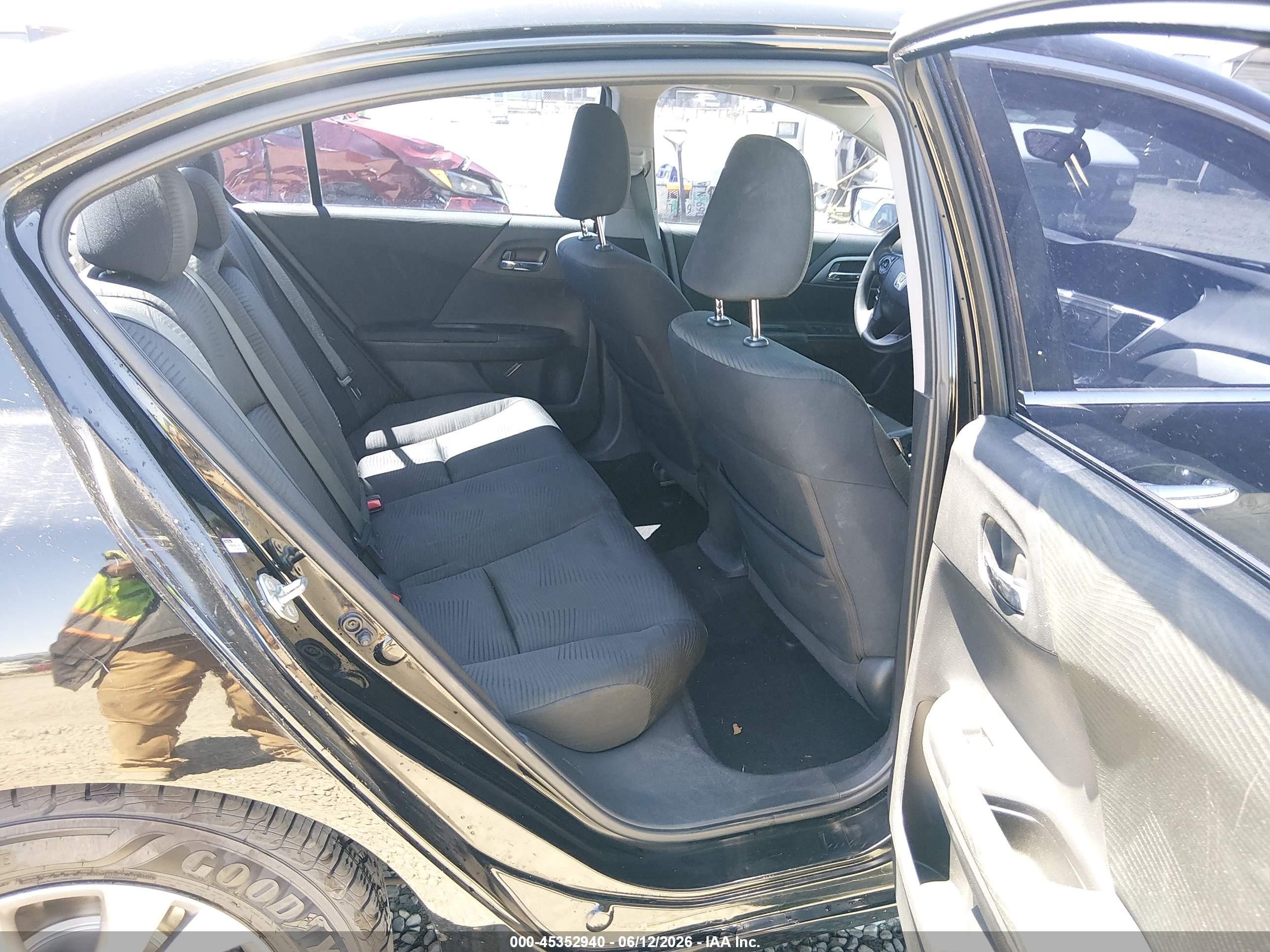 2015 Honda Accord Lx Black vin: 1HGCR2F38FA049998