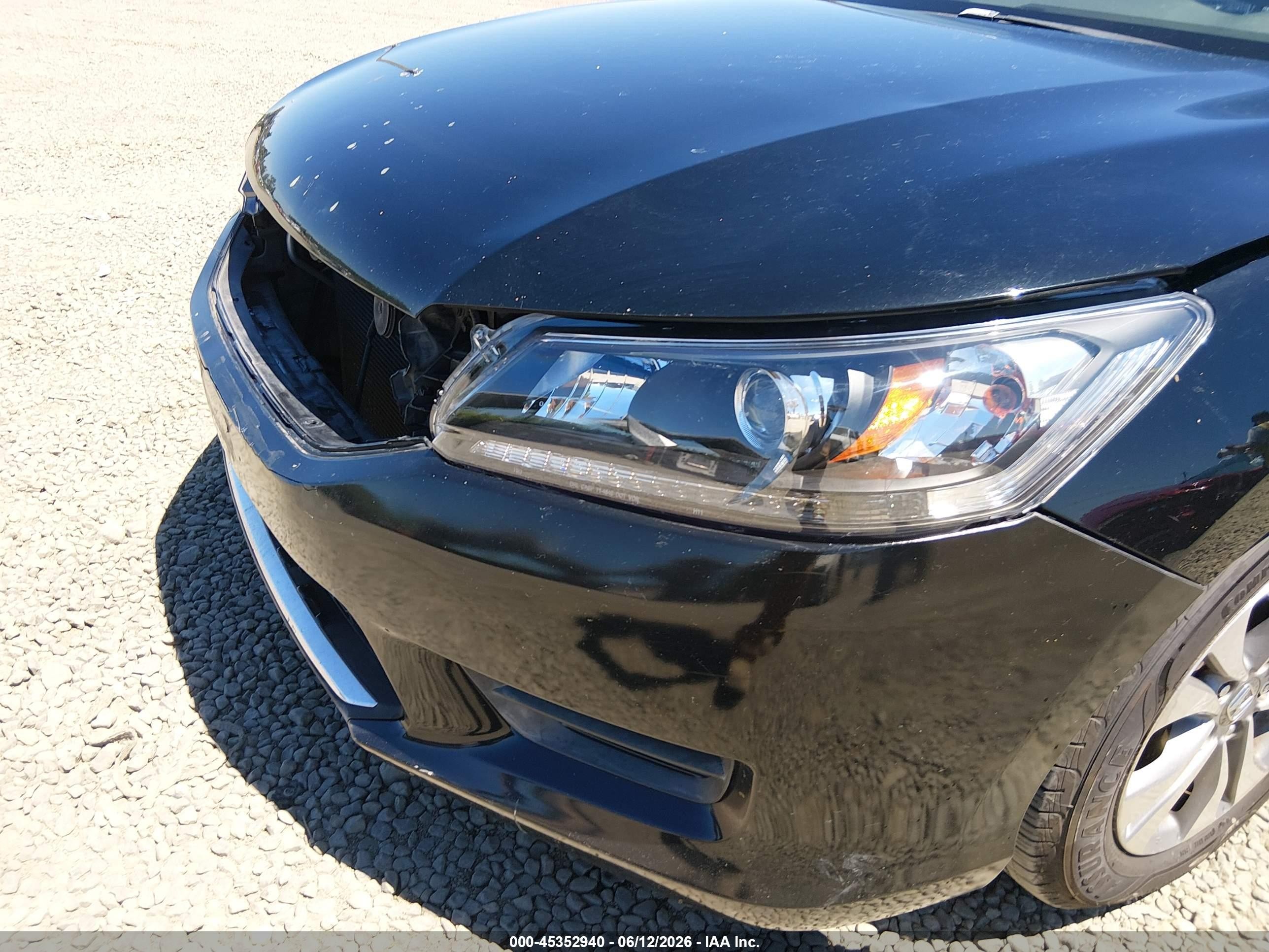 2015 Honda Accord Lx Black vin: 1HGCR2F38FA049998