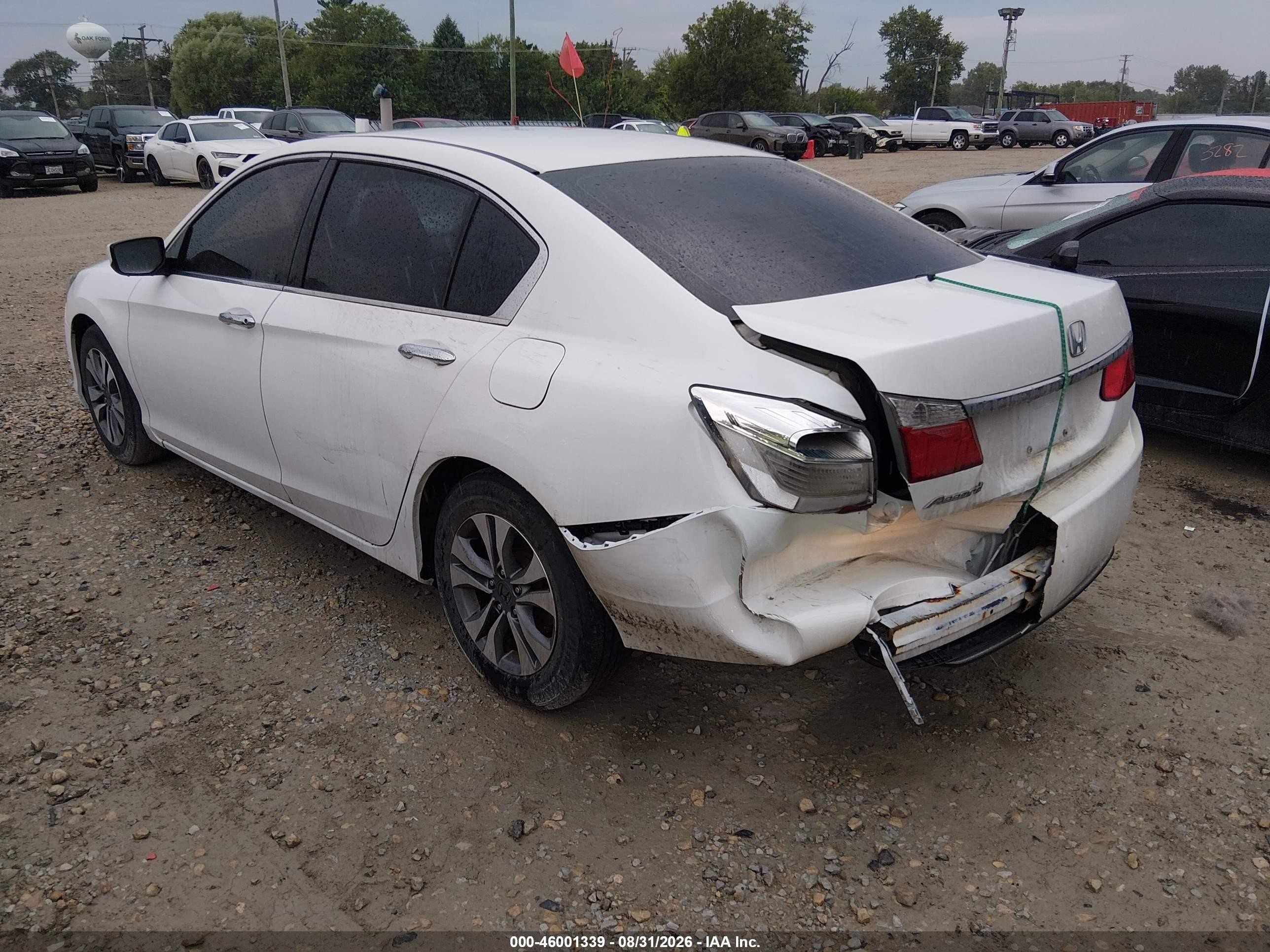 2015 Honda Accord Lx White vin: 1HGCR2F38FA068633